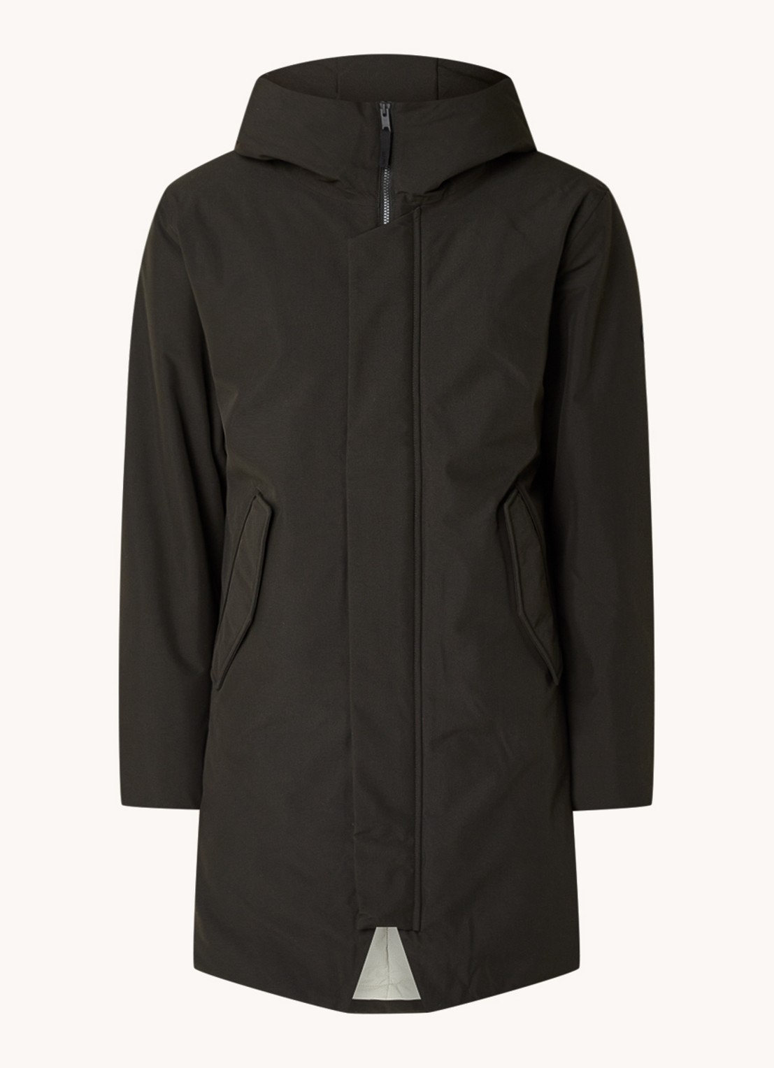Elvine Gunter gewatteerde parka met capuchon - voorkant 2 legergroen