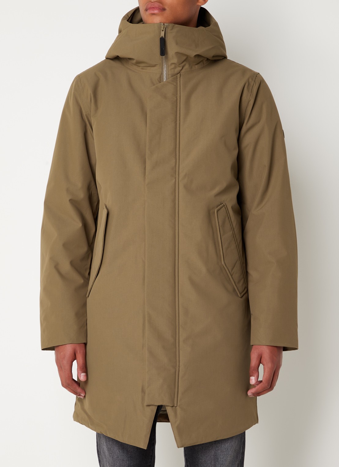 Elvine Gunter gewatteerde parka met capuchon - detail 4 olijfgroen