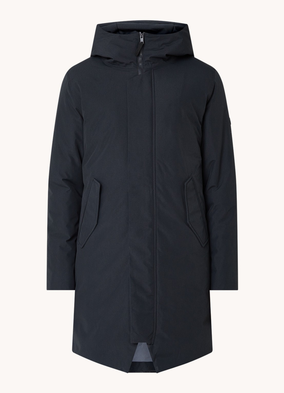 Elvine Gunter gewatteerde parka met capuchon - voorkant 3 donkerblauw