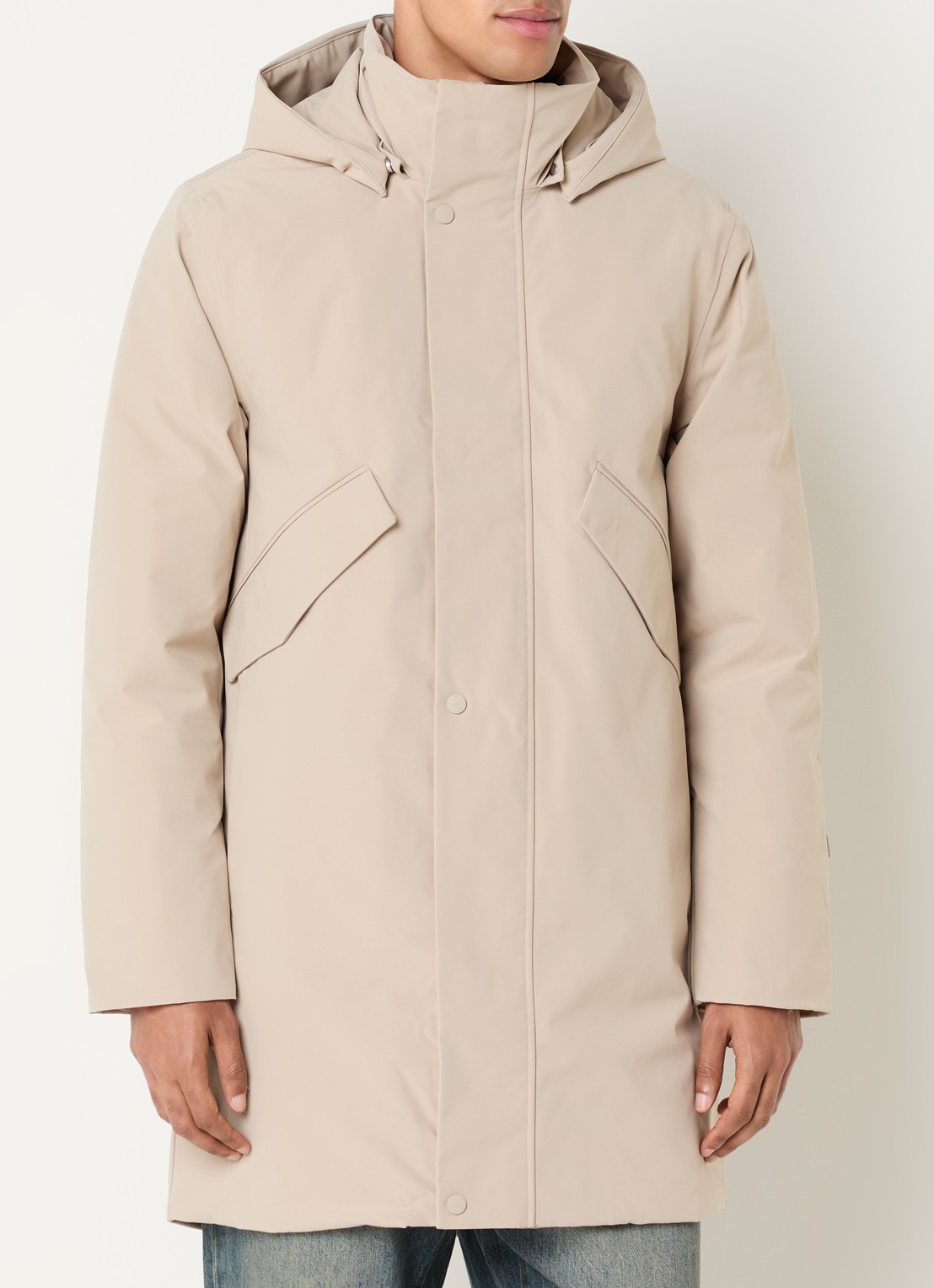 Elvine Janne gewatteerde parka met klepzakken - detail 4 donkerbeige