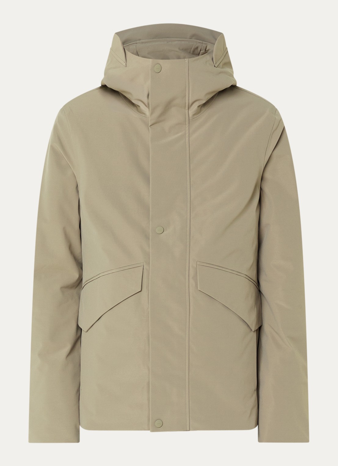 Elvine Nouha gewatteerde parka met capuchon - voorkant groen