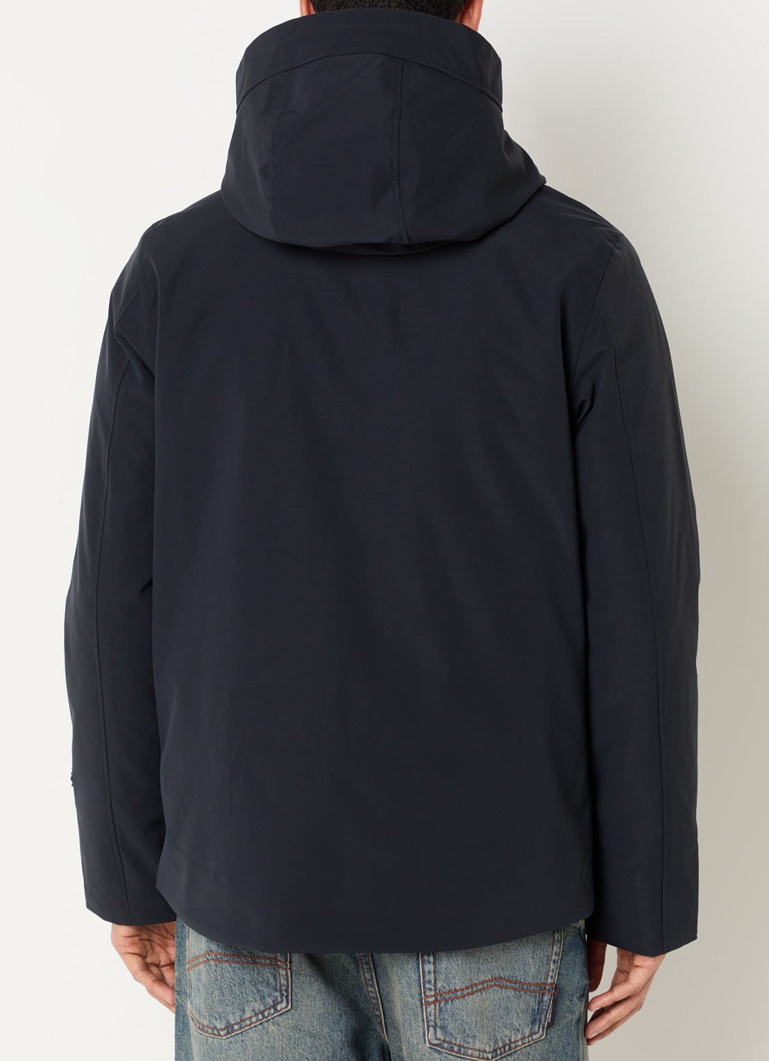Elvine Nouha gewatteerde parka met capuchon - achterkant donkerblauw