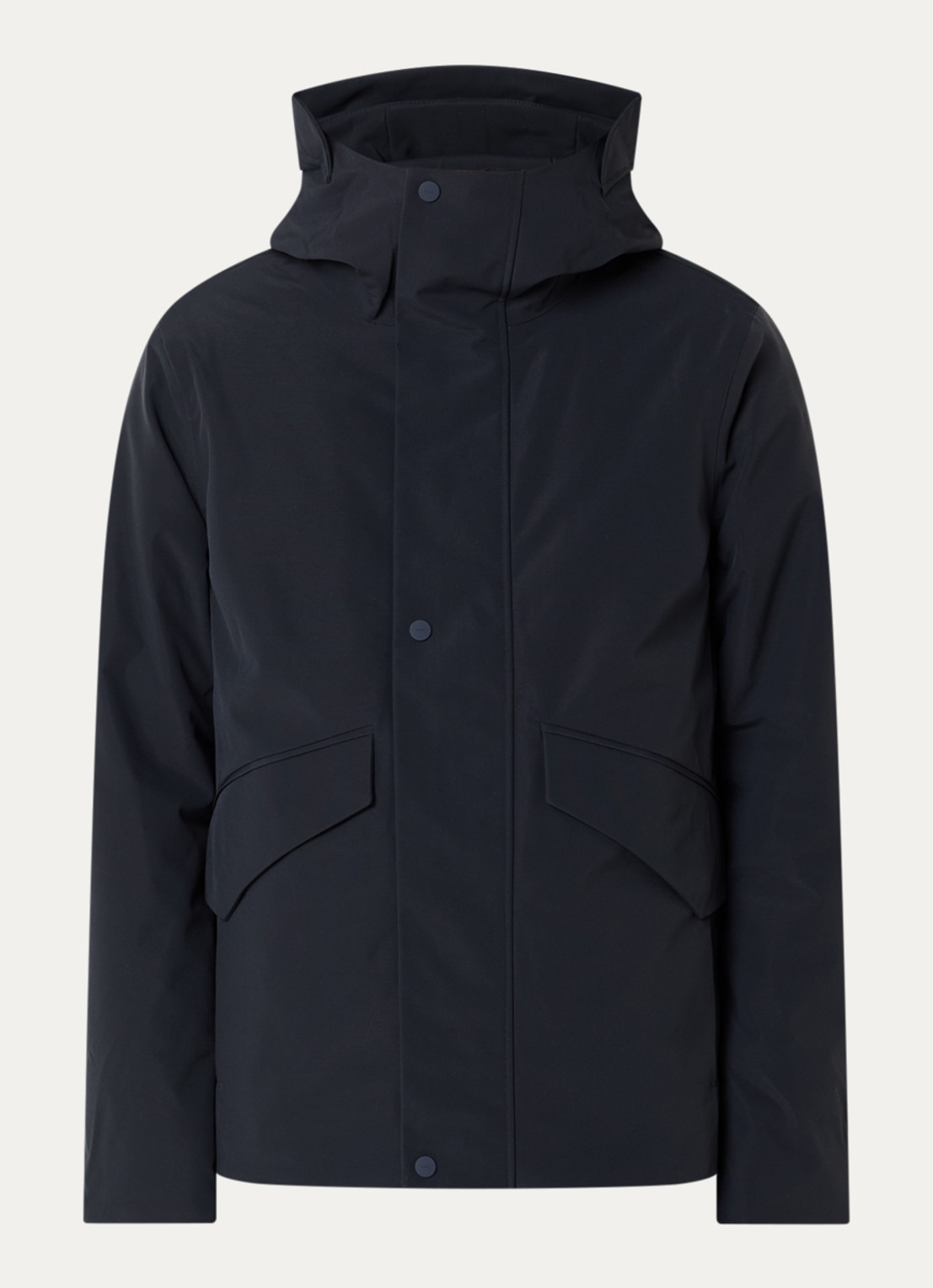 Elvine Nouha gewatteerde parka met capuchon - voorkant 2 donkerblauw