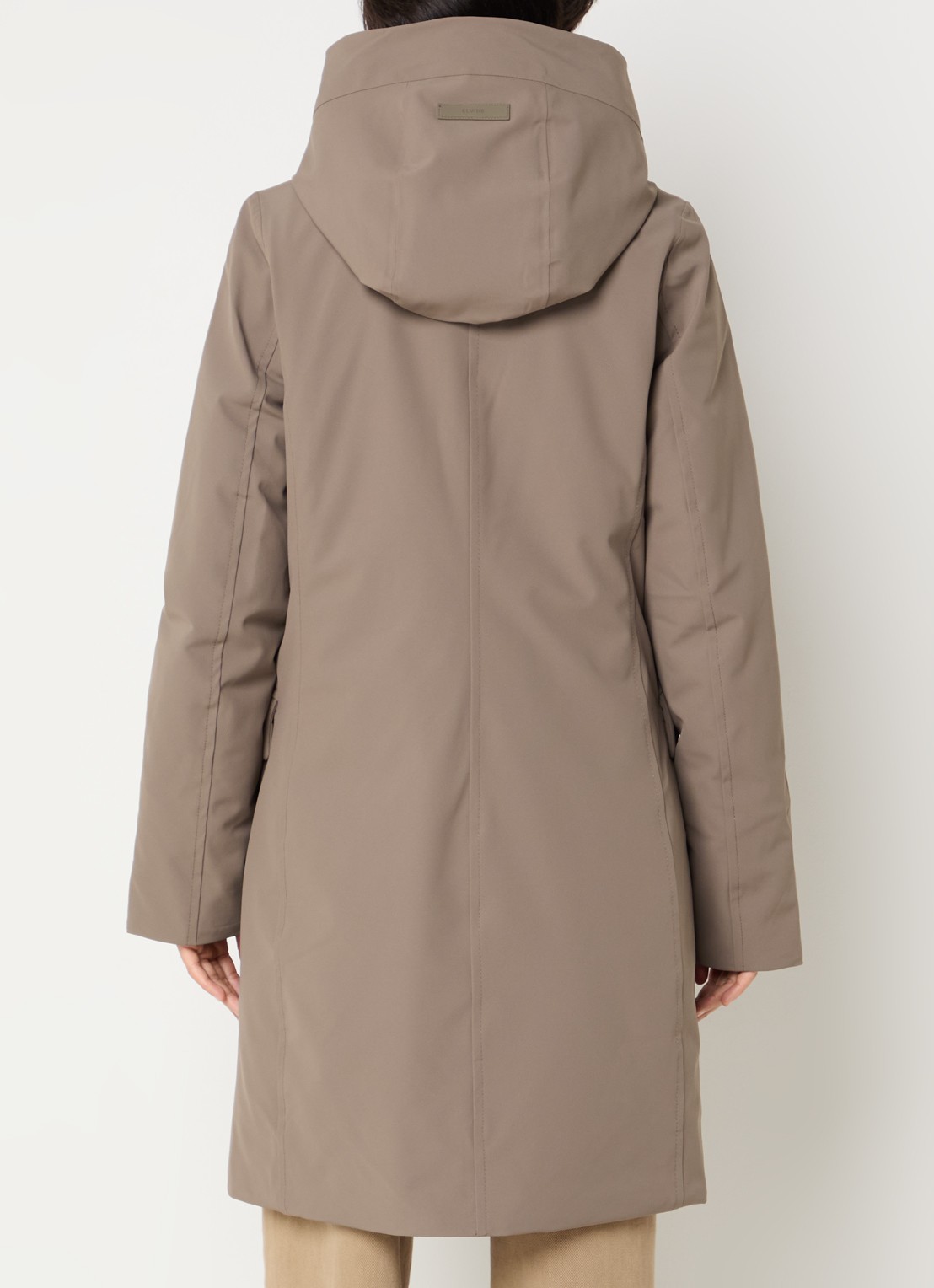 Elvine Sophie gewatteerde parka met waterafstotende coating - achterkant beige