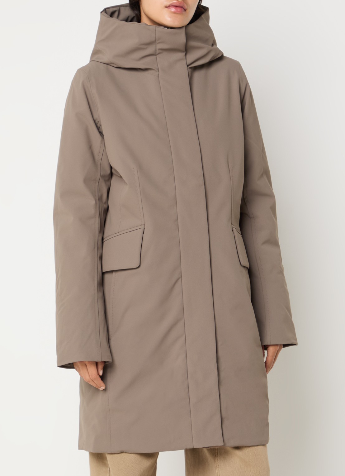 Elvine Sophie gewatteerde parka met waterafstotende coating - detail 4 beige
