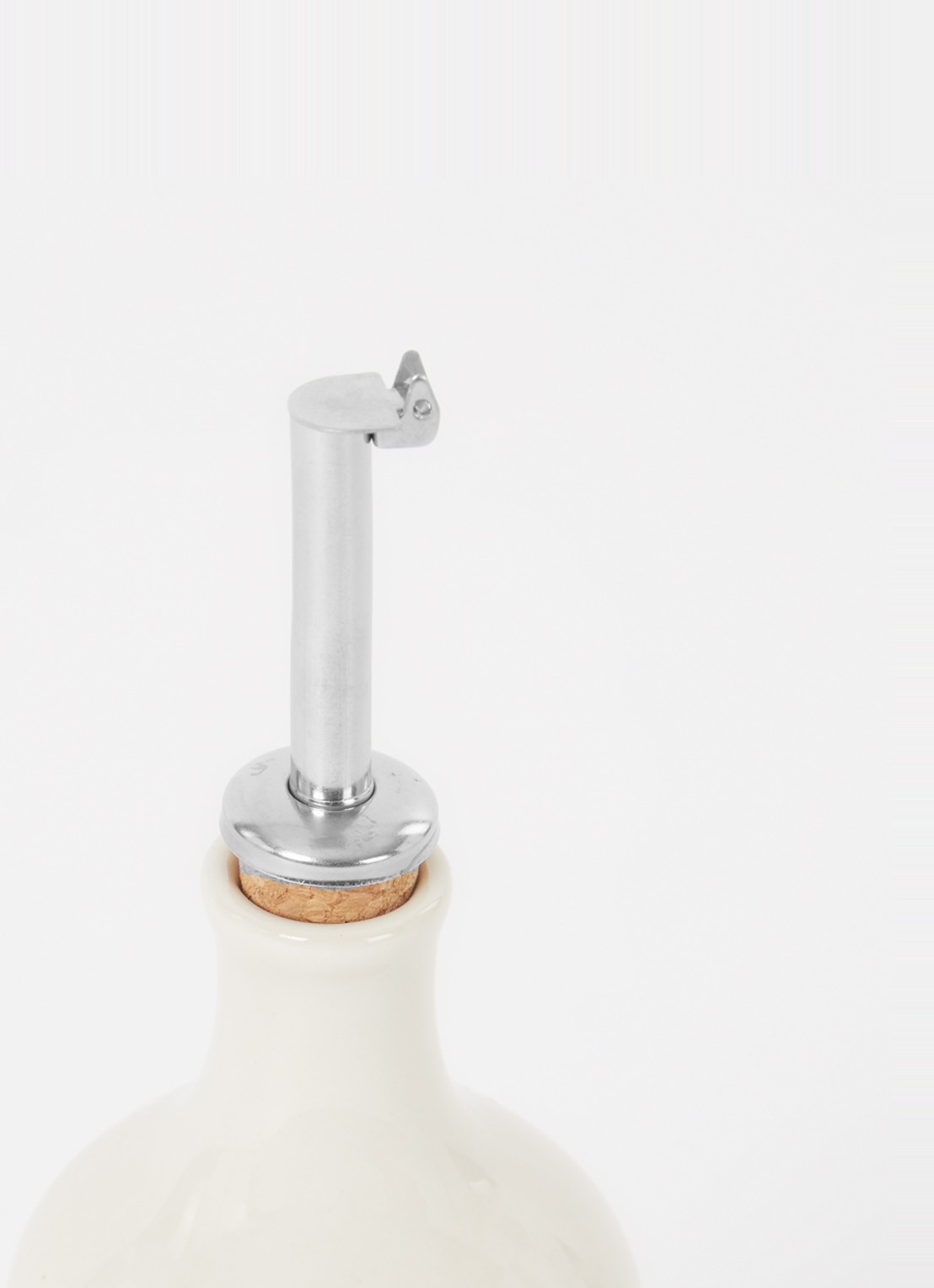 Emile Henry Olie- en azijnfles 45 cl - voorkant 2 creme