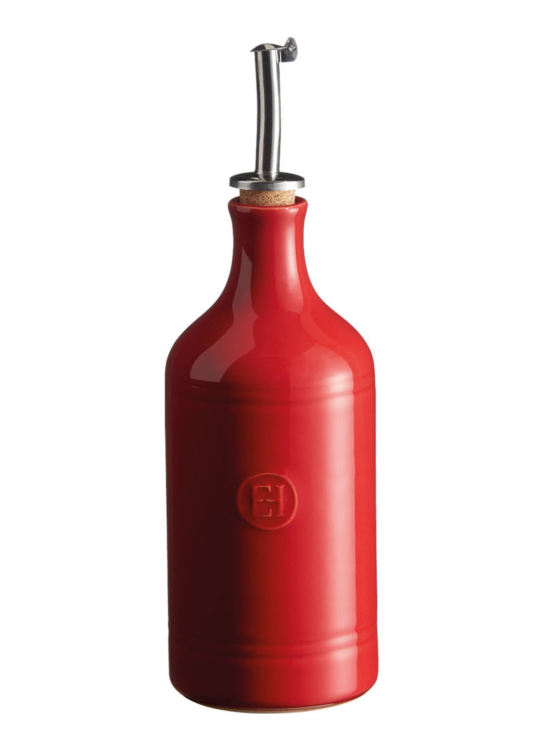 Emile Henry Oliefles 45 cl - voorkant 2 steenrood