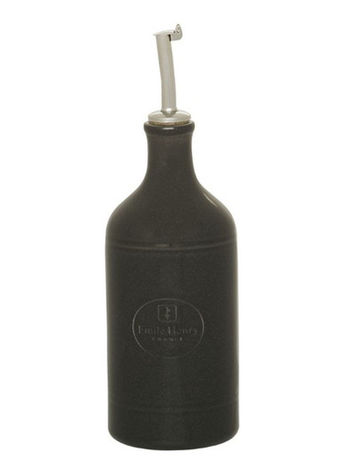 Emile Henry Oliefles 45 cl - detail zwart