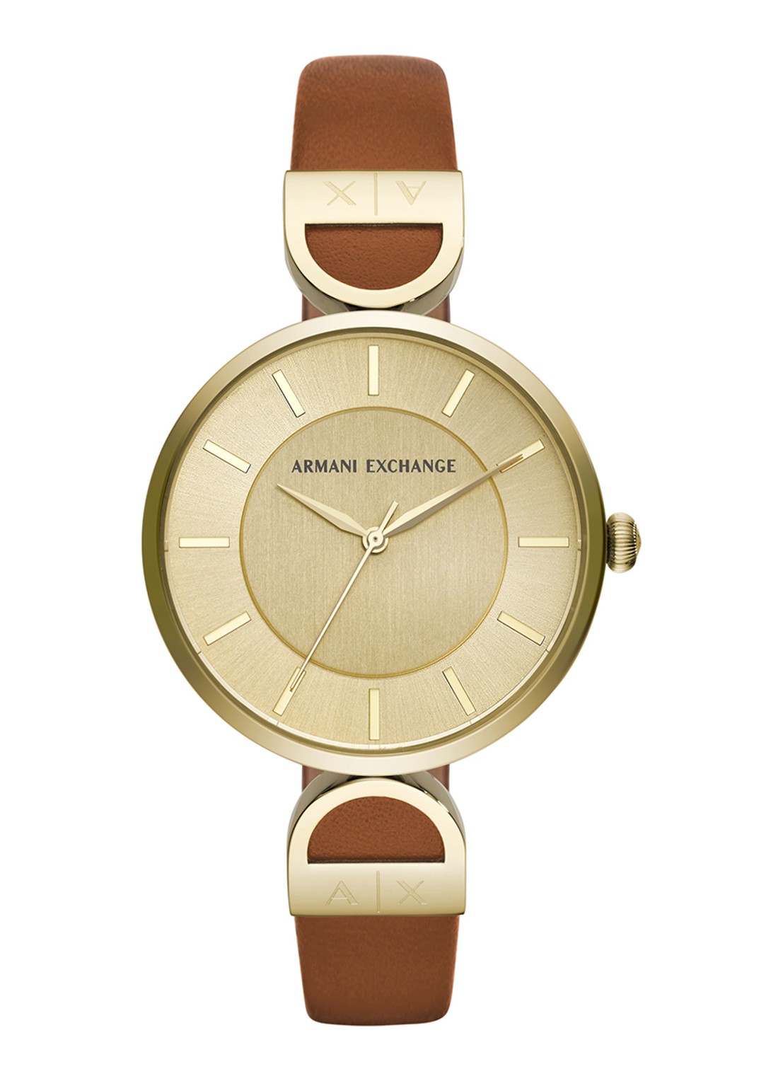 Emporio Armani Horloge AX5324 - voorkant bruin