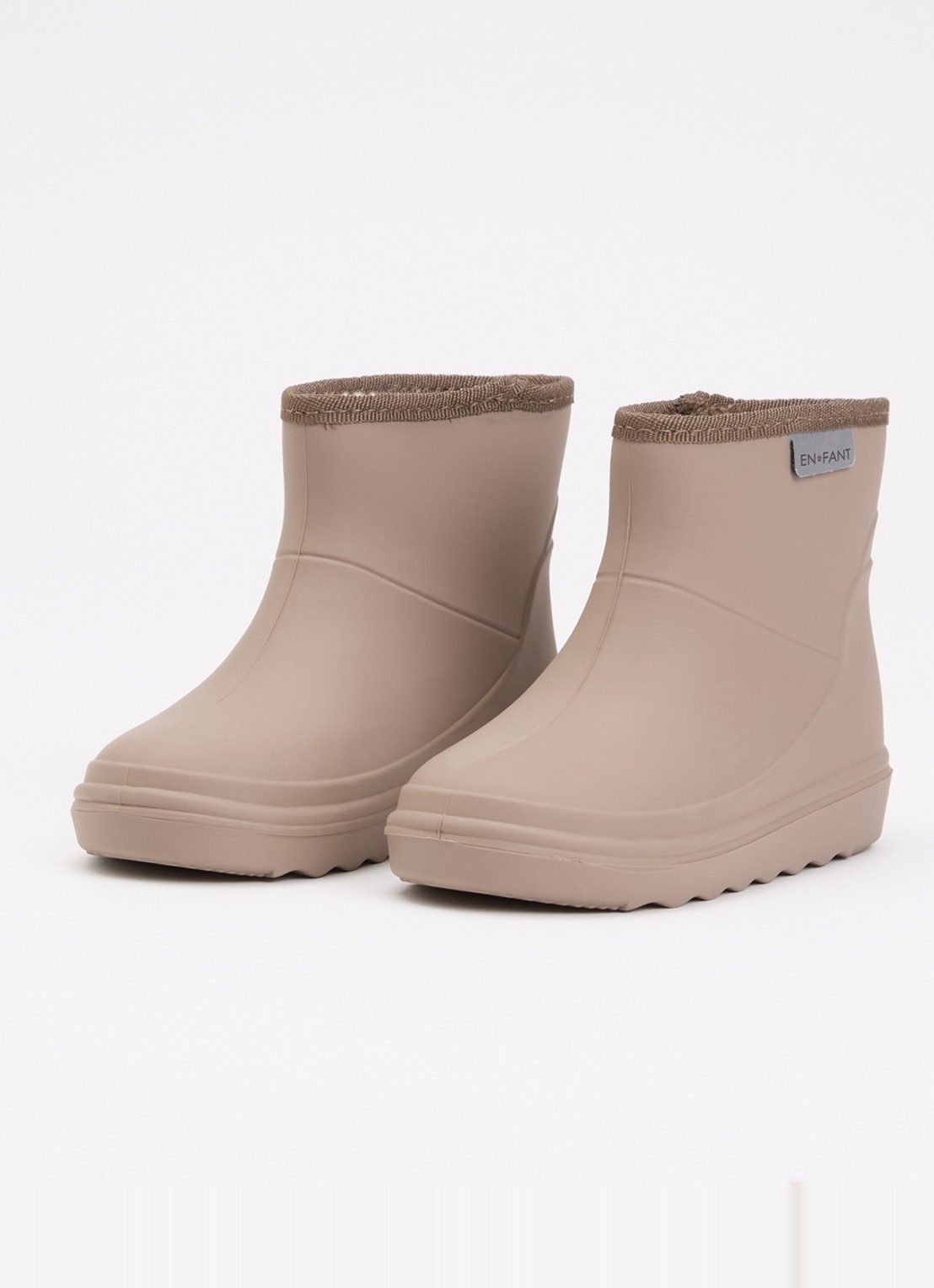 EN FANT Regenlaars met logo - voorkant 4 donkerbeige