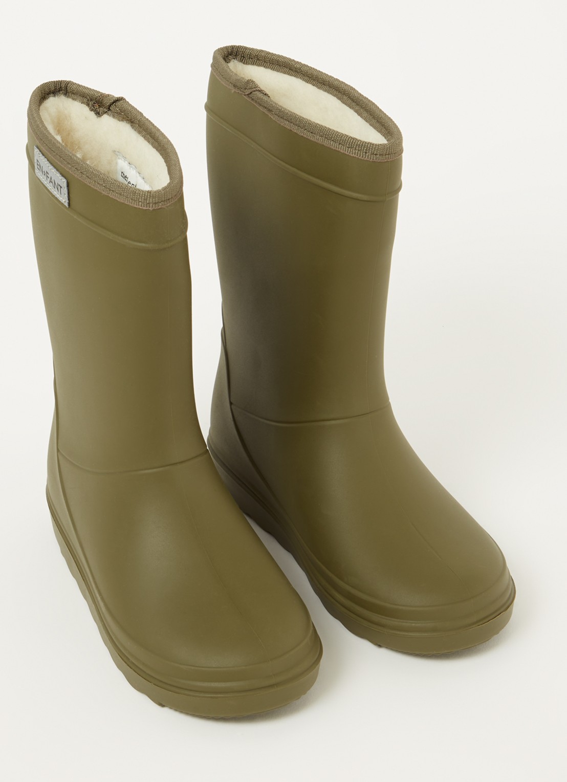 EN FANT Regenlaars met logo - detail bronsgroen