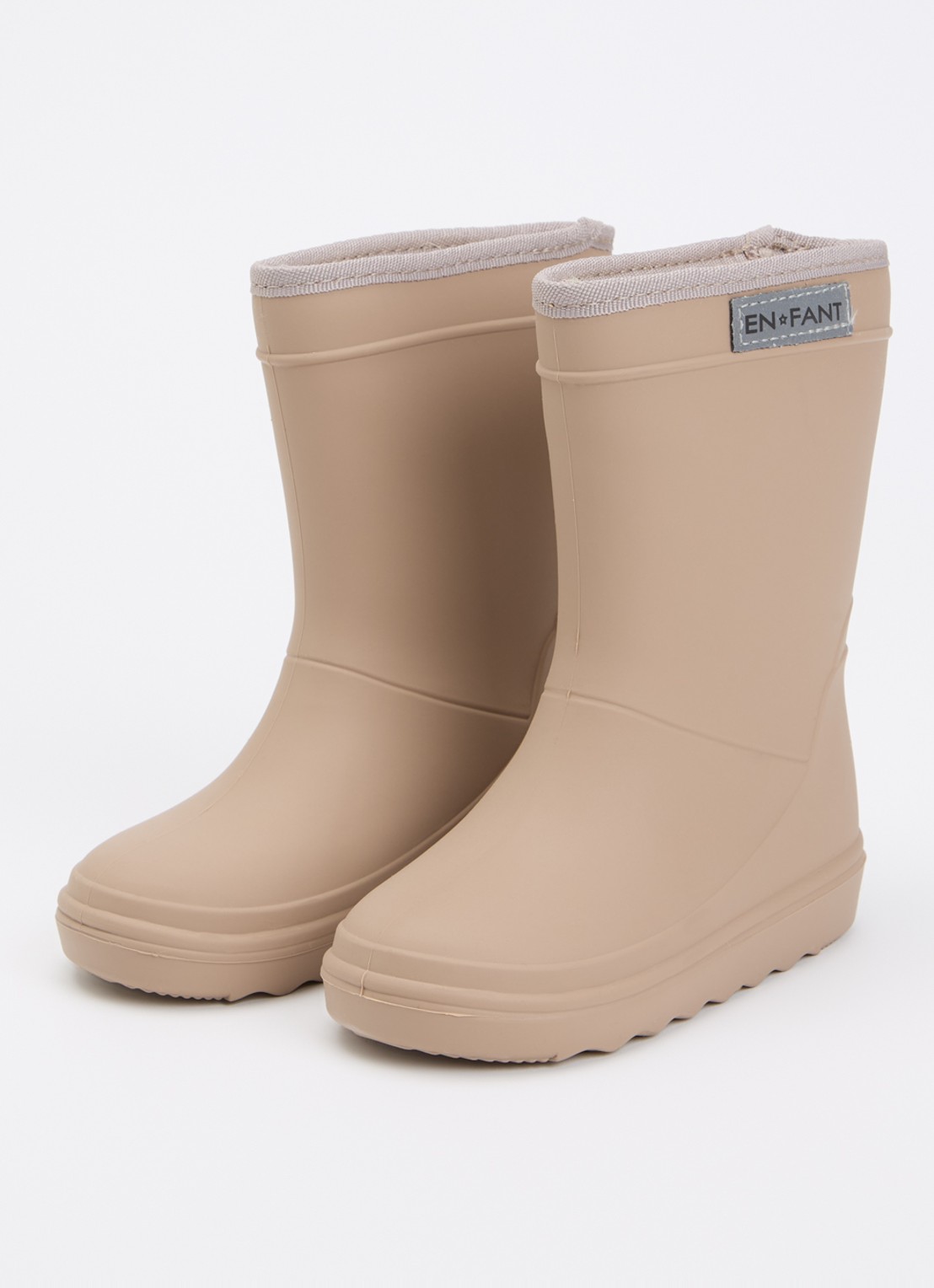 EN FANT Regenlaars met logo - voorkant 2 donkerbeige