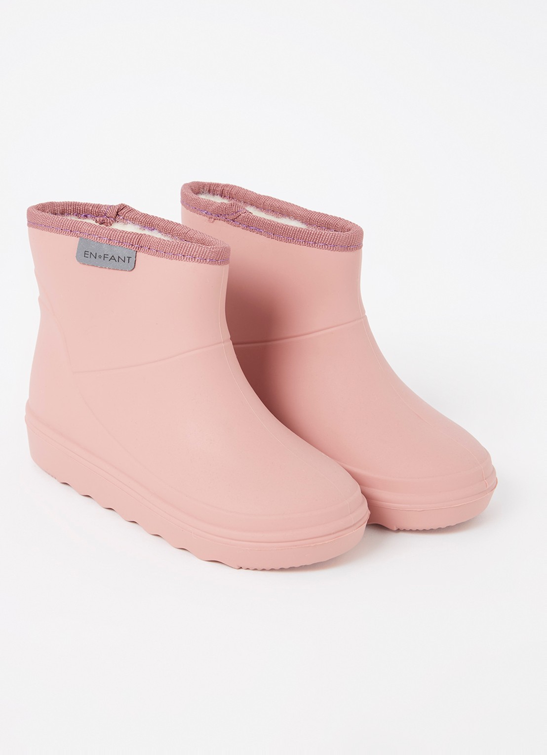 EN FANT Regenlaars met teddy voering - voorkant 2 oudroze