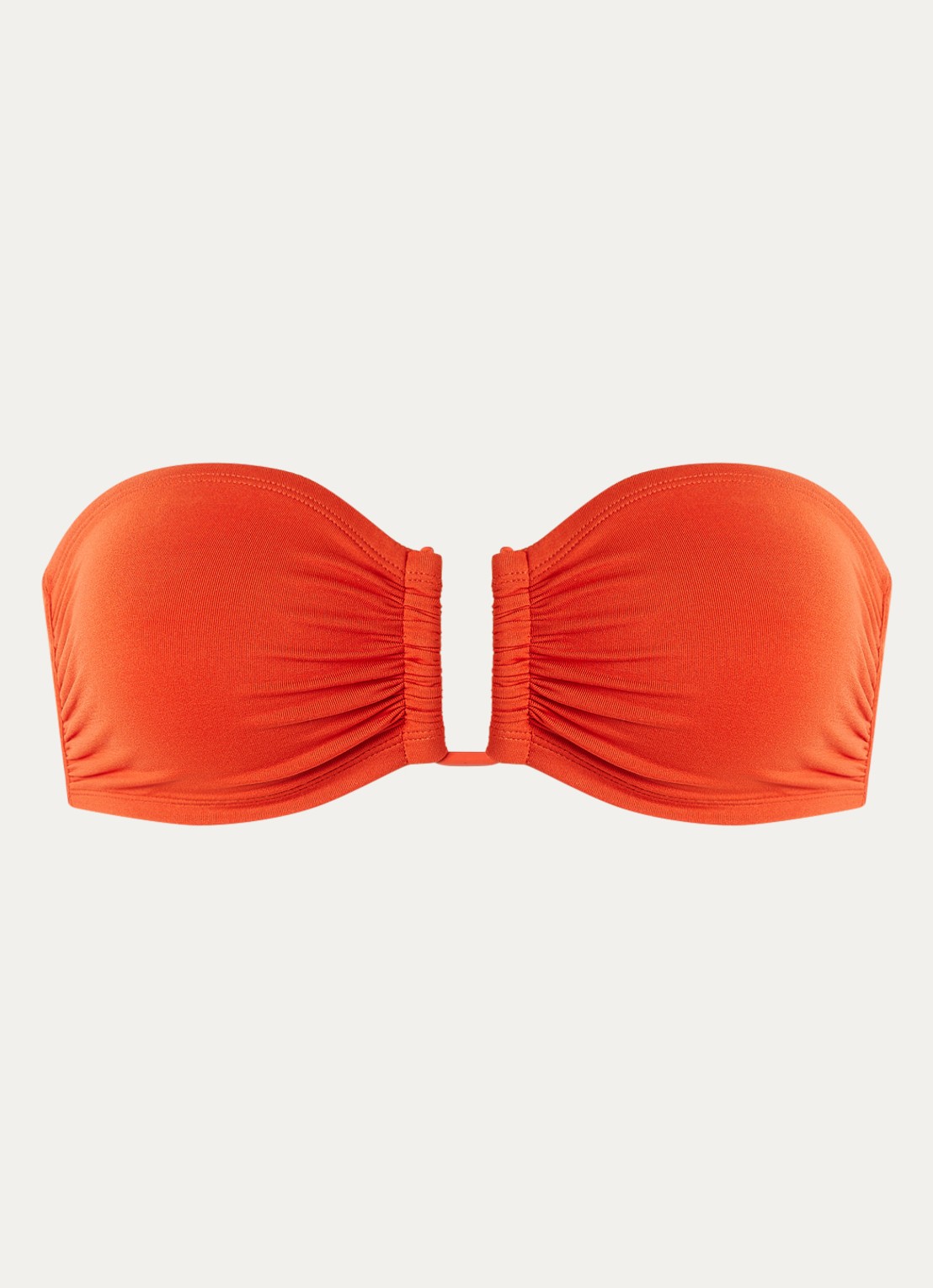 Eres Bandeau bikinitop - voorkant oranjerood
