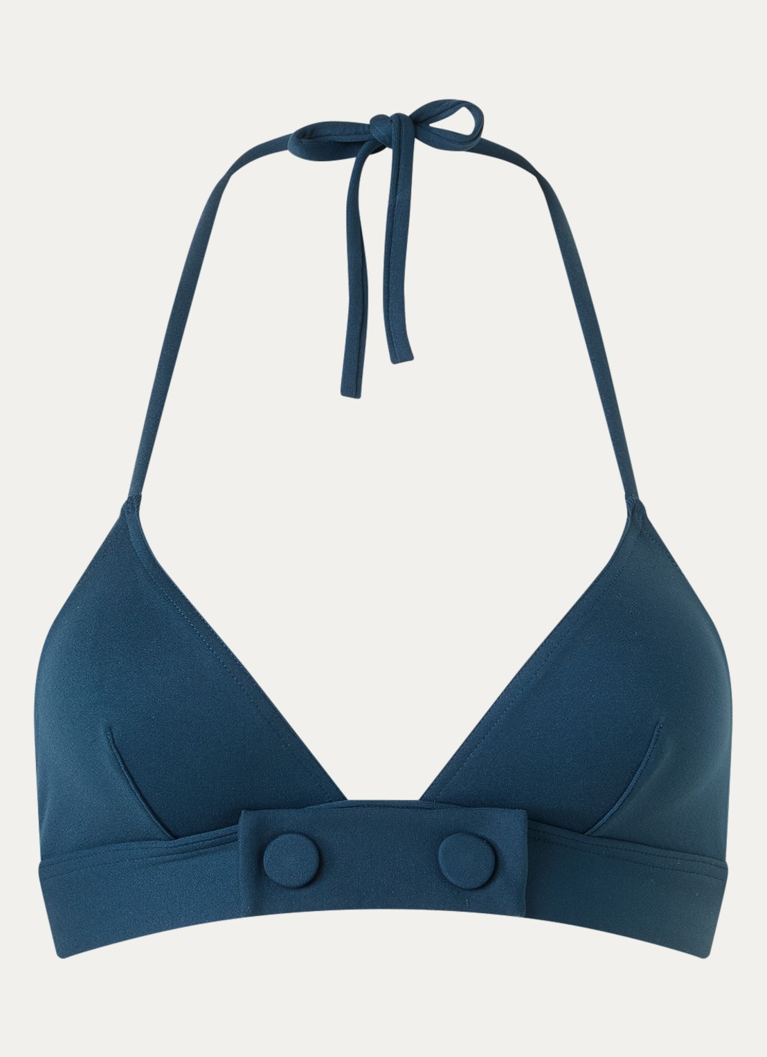 Eres Bord triangel bikinitop met sierknopen - voorkant blauw
