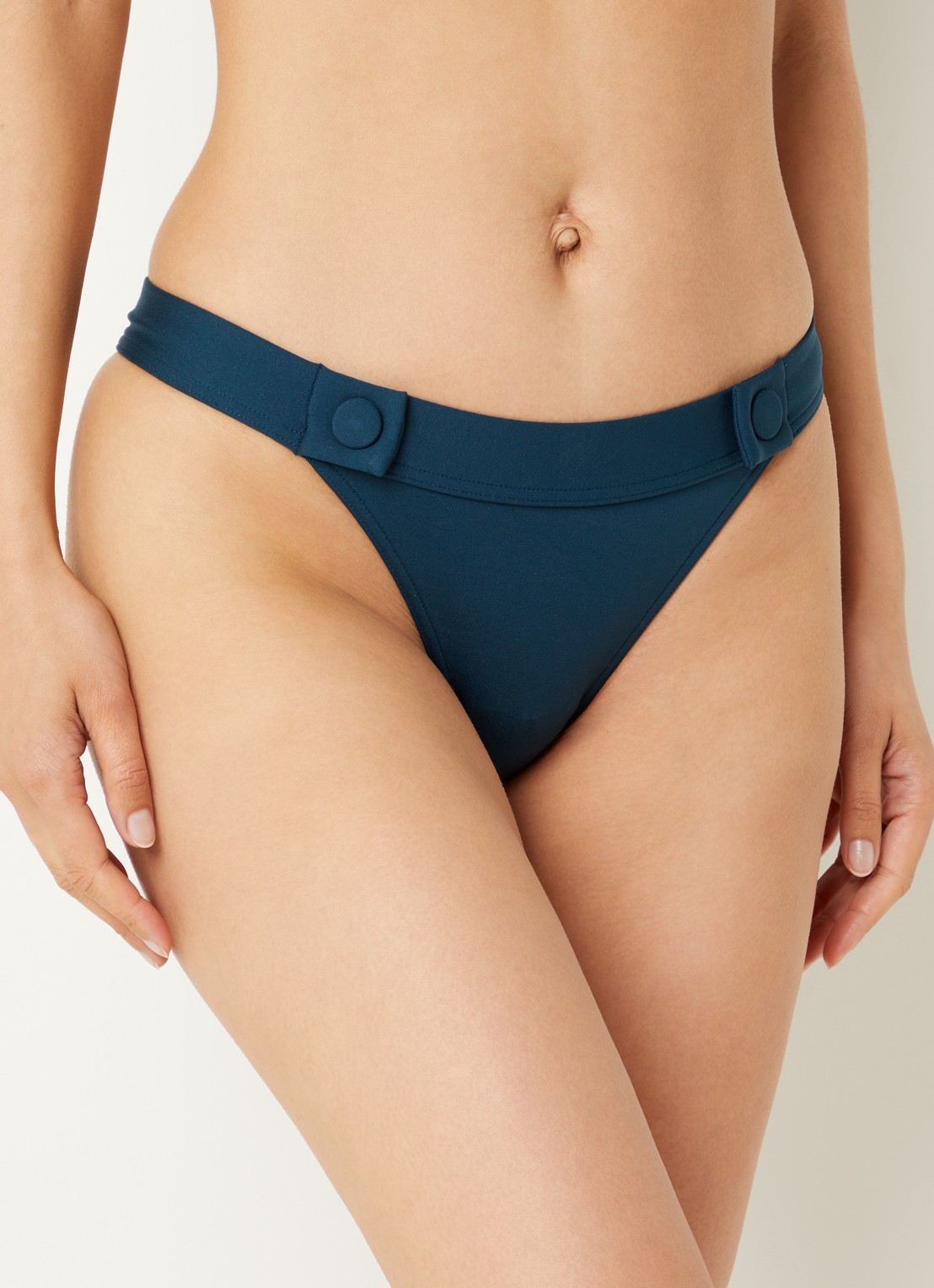 Eres Heritage tanga bikinislip met sierknopen - voorkant 5 blauw