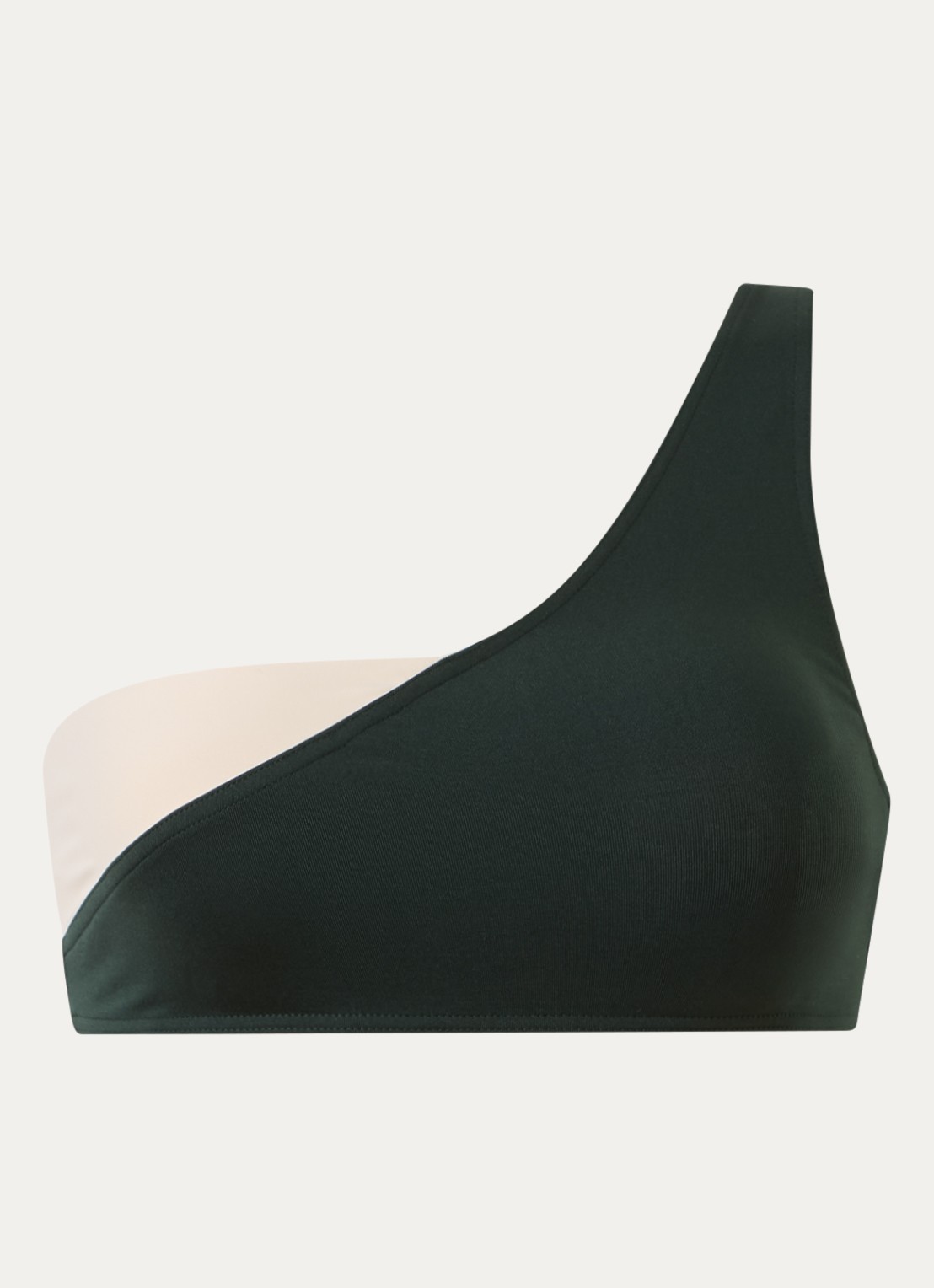Eres Paradoxe one shoulder bikinitop - voorkant groen