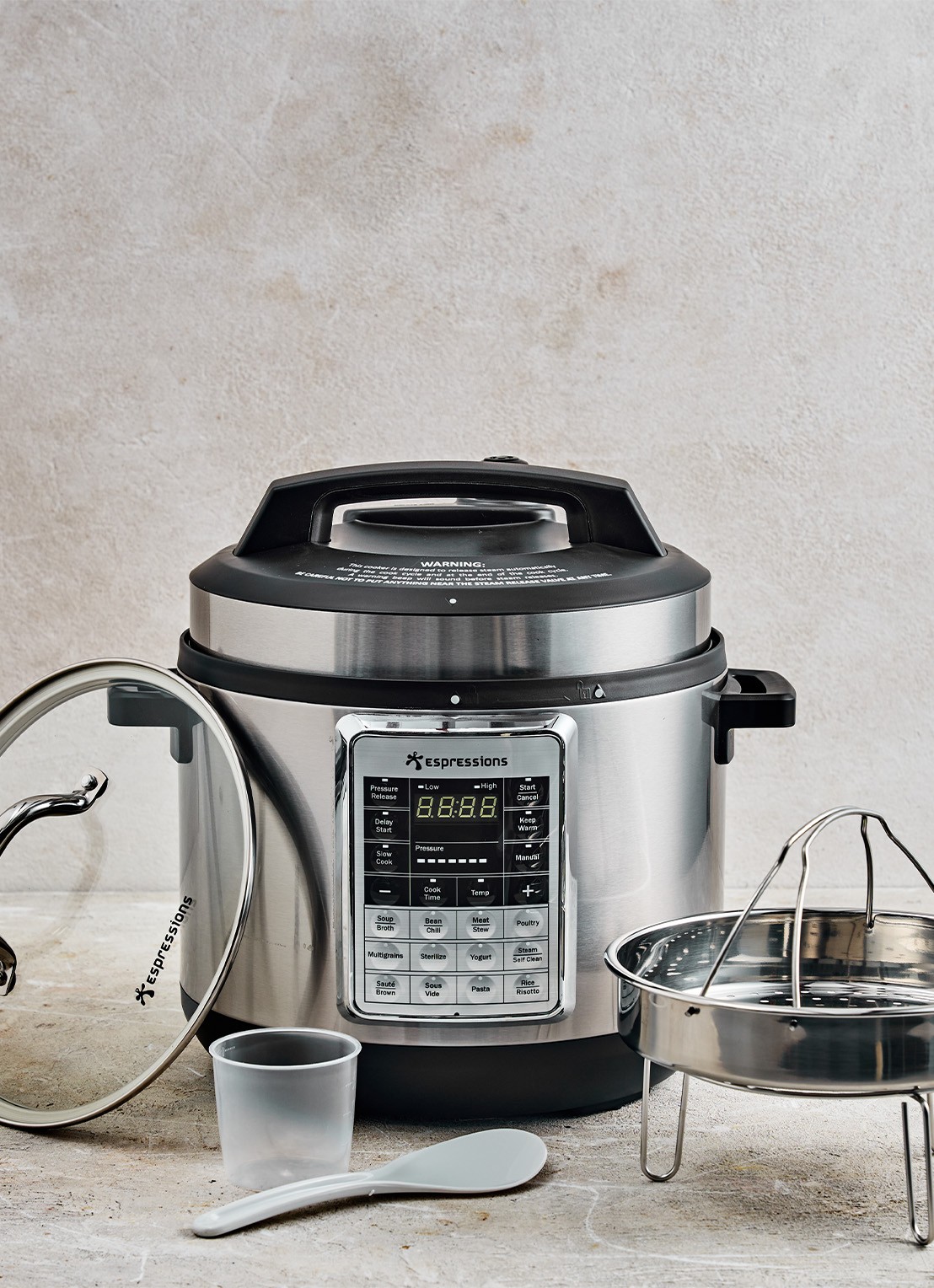 Espressions Smart pressure cooker EP6005 - achterkant 3 zilver