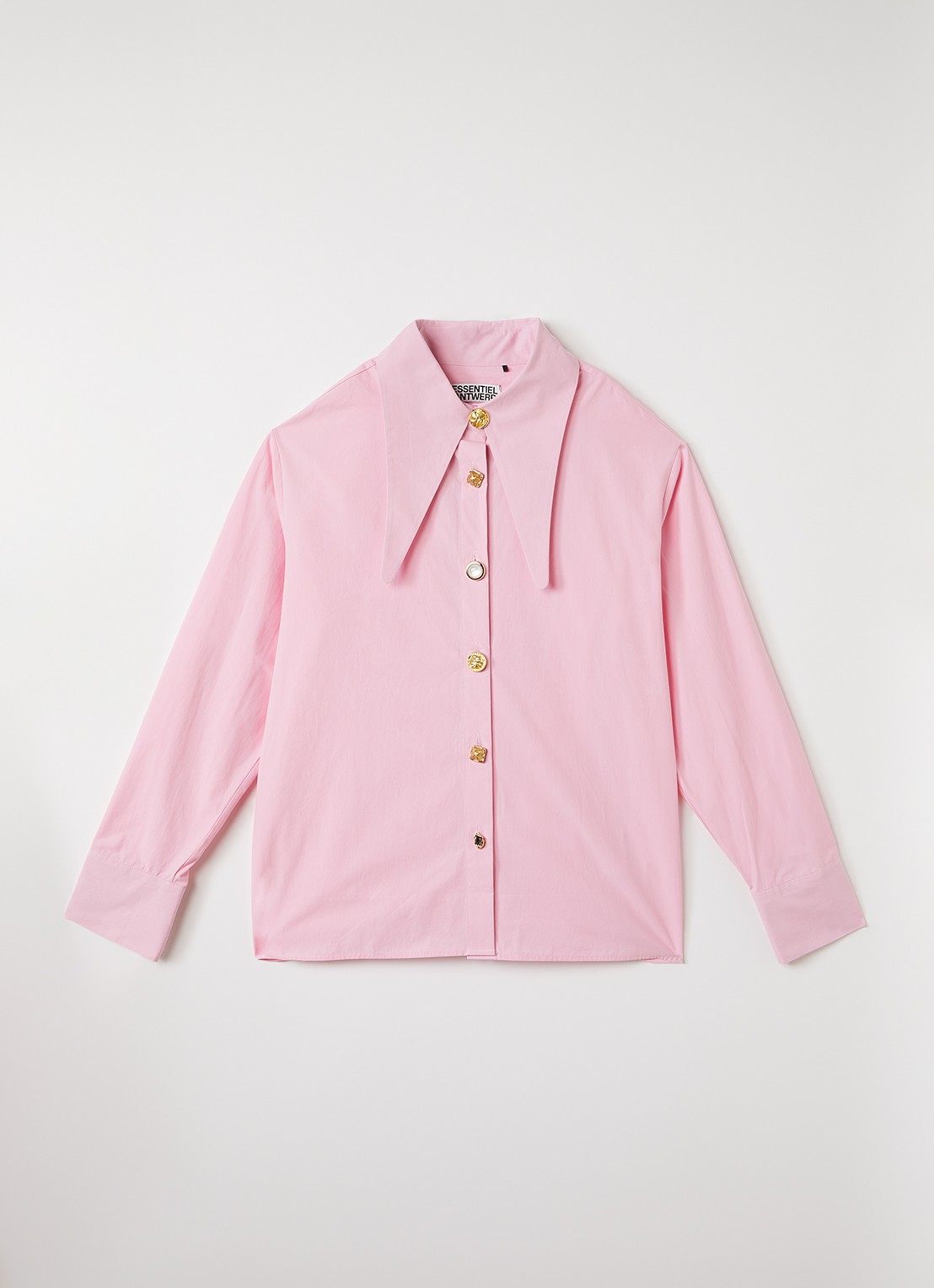 Essentiel Antwerp Blouse met kraag - voorkant roze