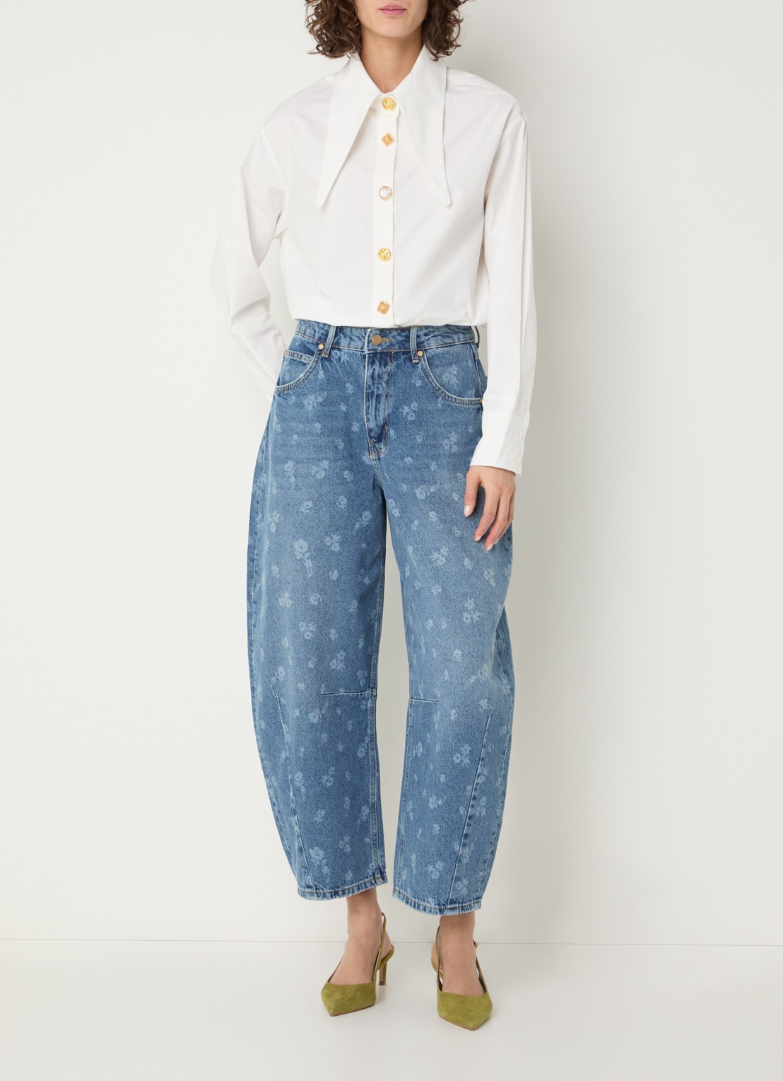 Essentiel Antwerp Blouse met kraag - voorkant 4 wit