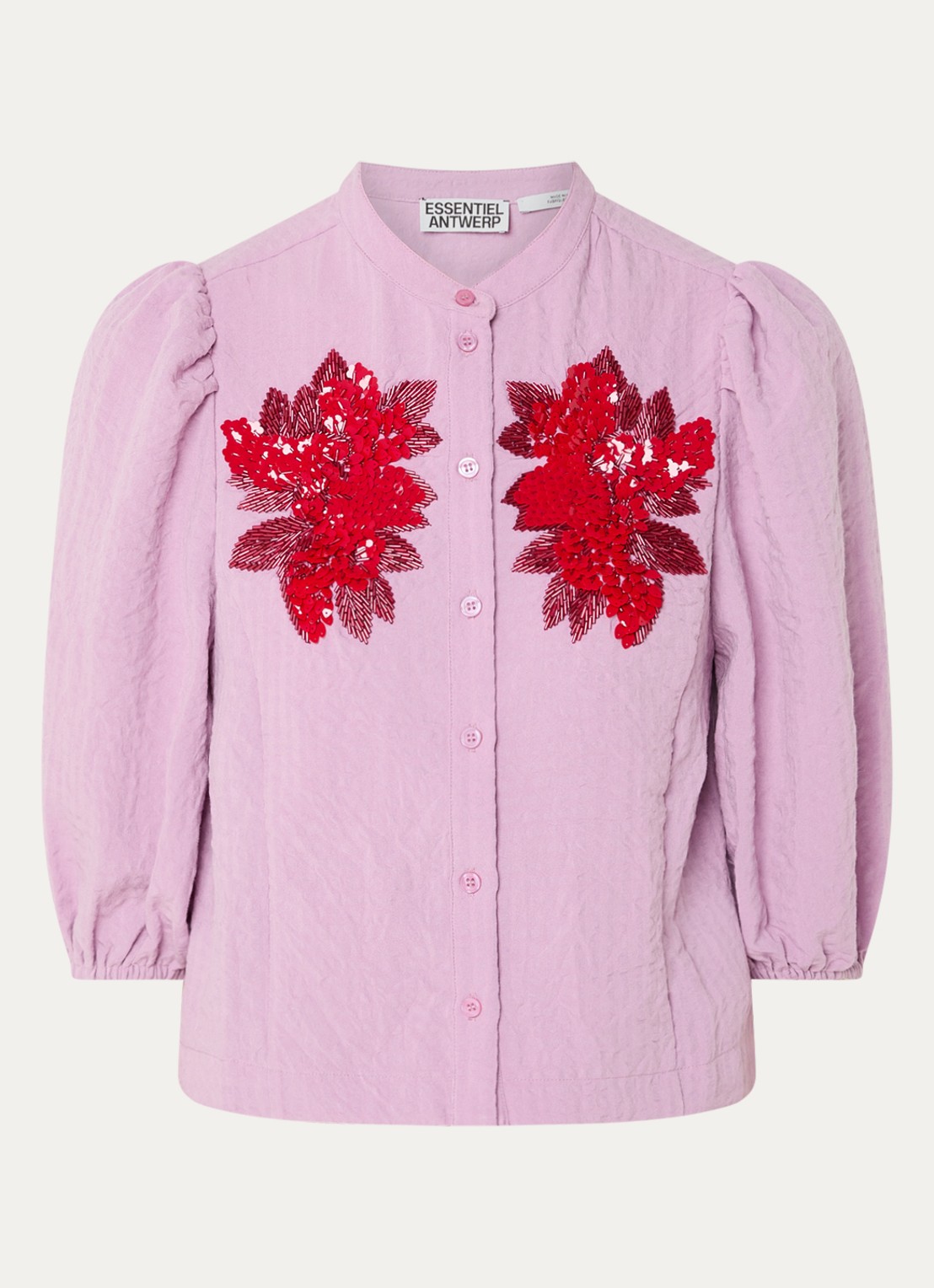 Essentiel Antwerp Blouse met pailletten - voorkant paars
