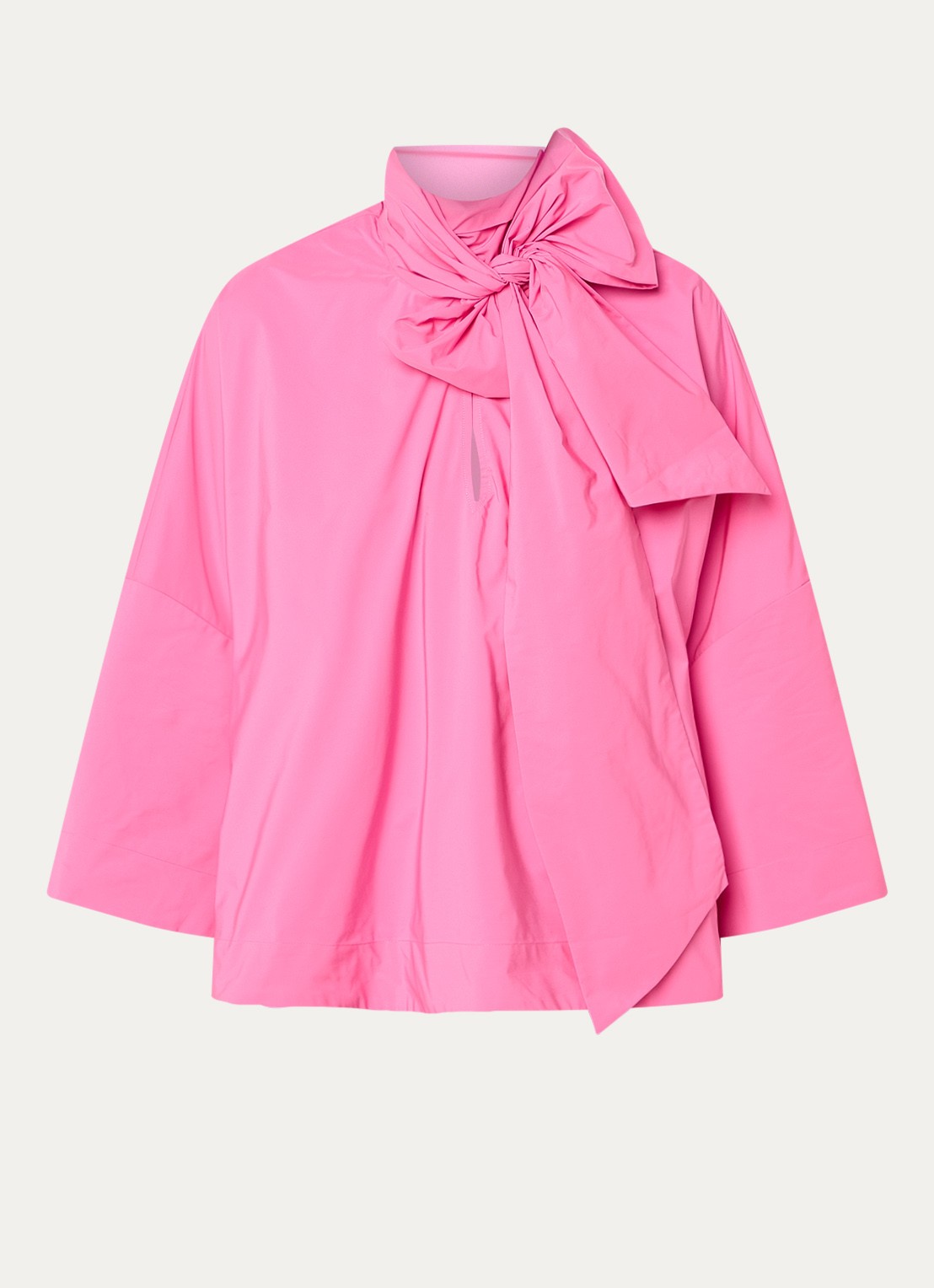 Essentiel Antwerp Igator oversized tuniek met strikkraag - voorkant 3 roze