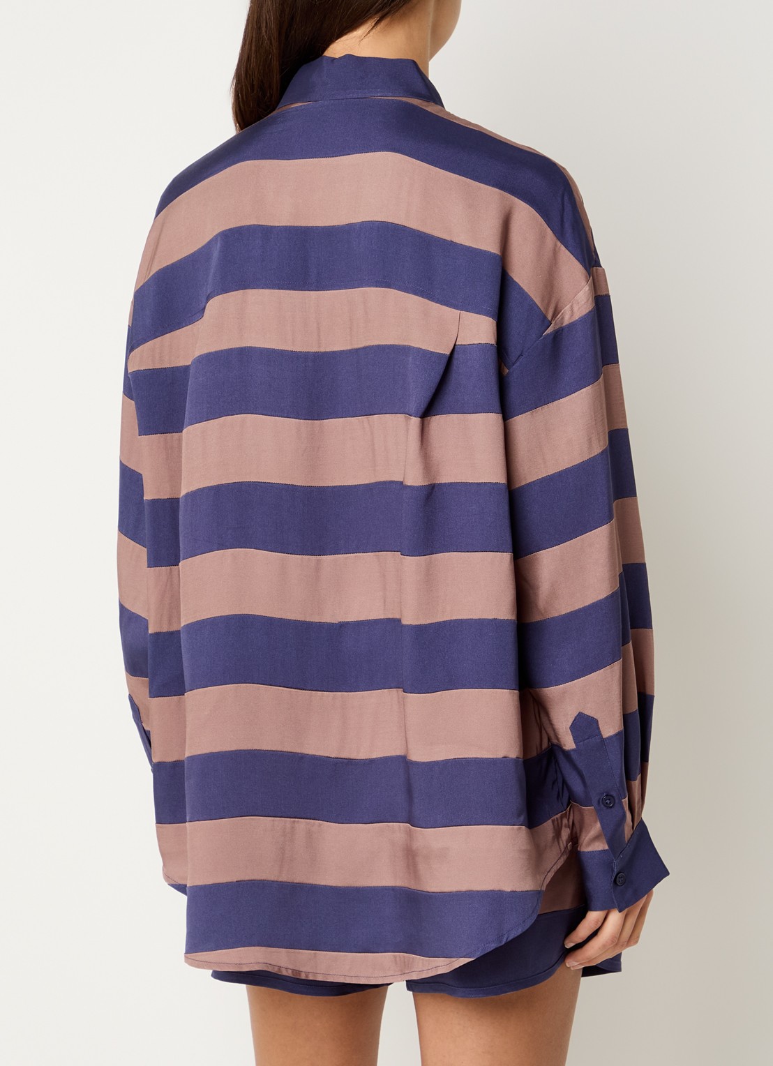 Essentiel Antwerp Jaim blouse met streepprint - achterkant 4 paars
