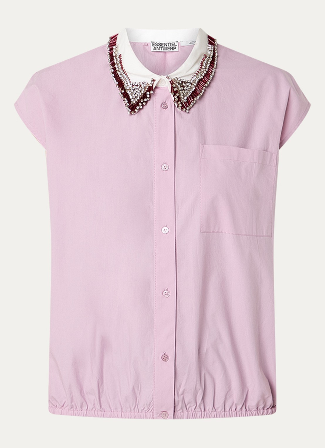 Essentiel Antwerp Janky blouse met strass - voorkant 2 lila