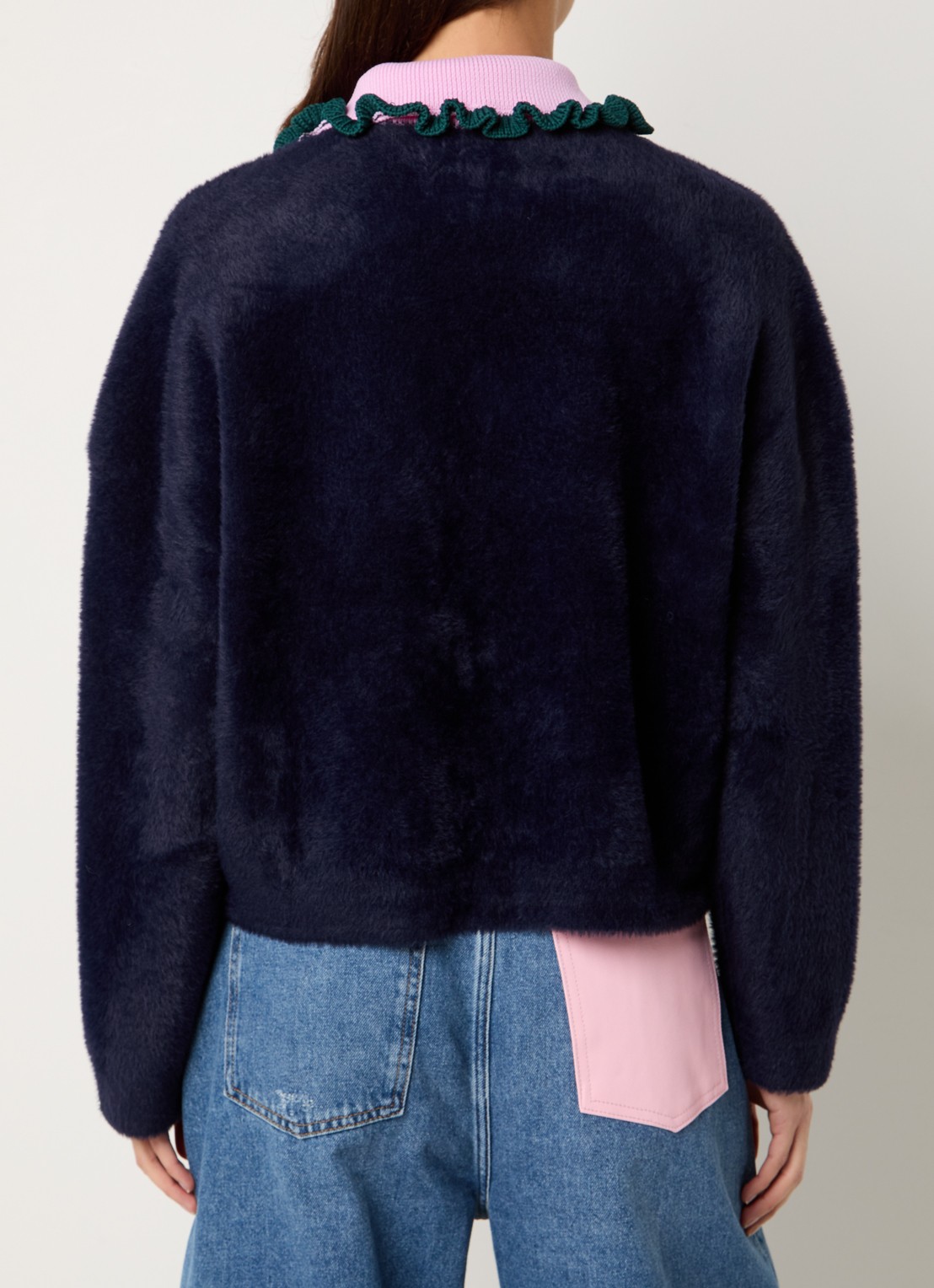 Essentiel Antwerp Jardener vest met opgestikte zakken - achterkant 4 donkerblauw