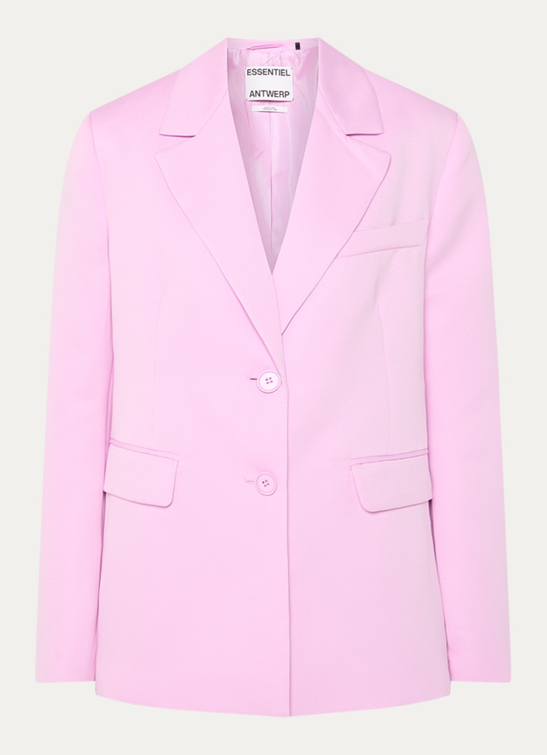 Essentiel Antwerp Jazer blazer met klepzakken - voorkant 2 roze