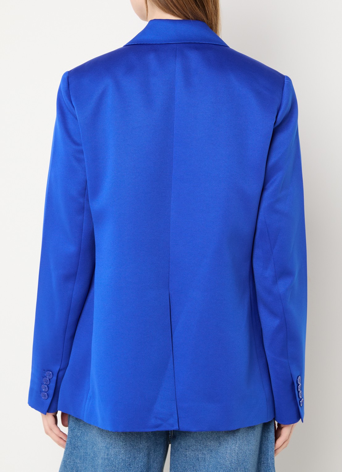 Essentiel Antwerp Jazer blazer met klepzakken - achterkant kobaltblauw