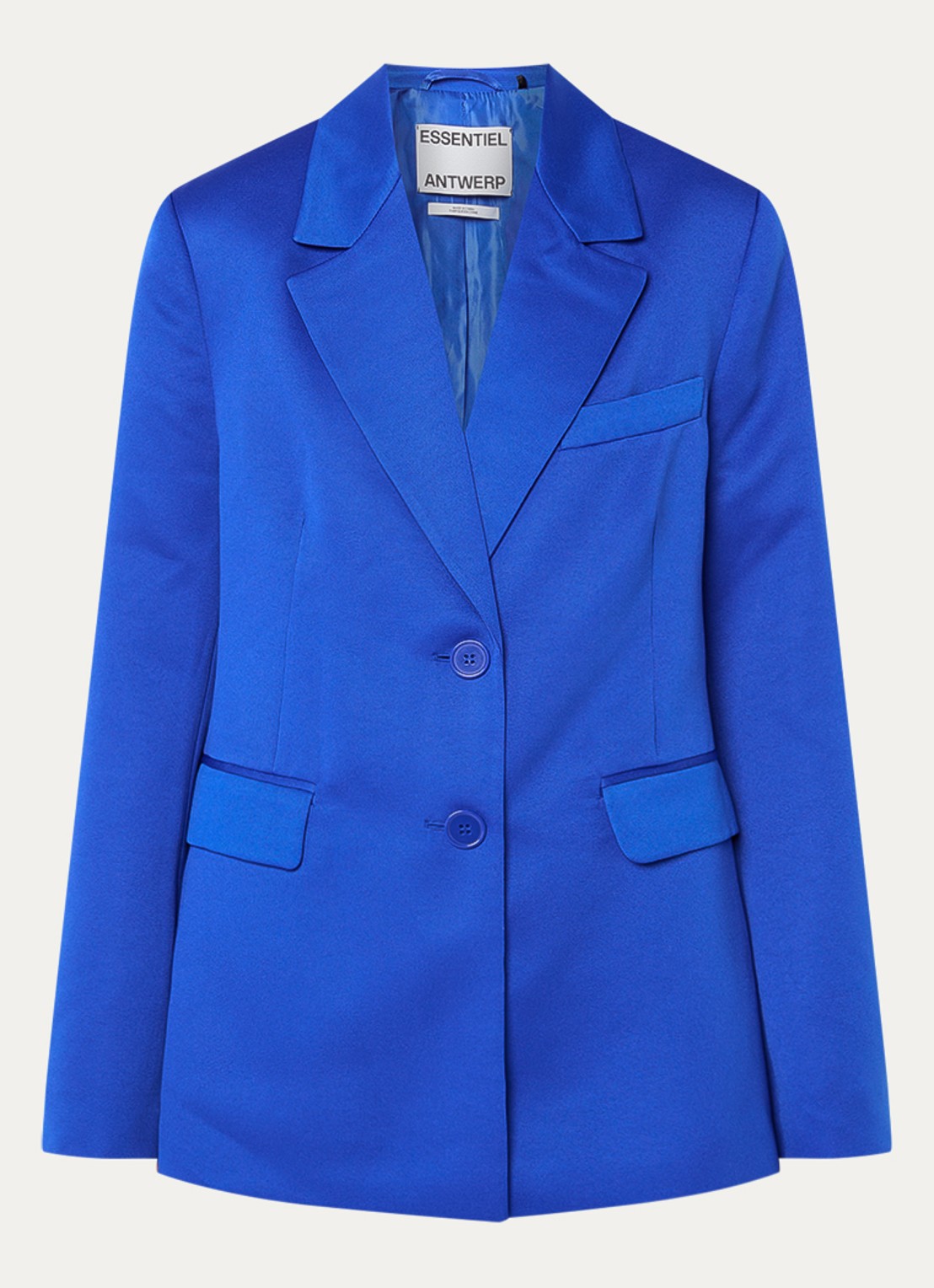 Essentiel Antwerp Jazer blazer met klepzakken - voorkant 2 kobaltblauw