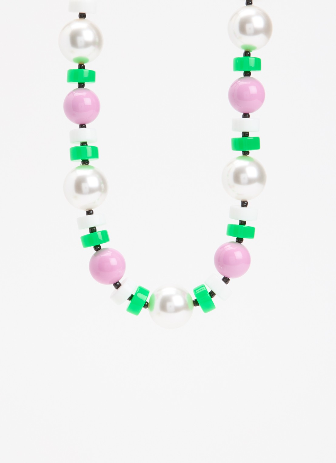 Essentiel Antwerp Jekko kralenketting  - voorkant 4 groen