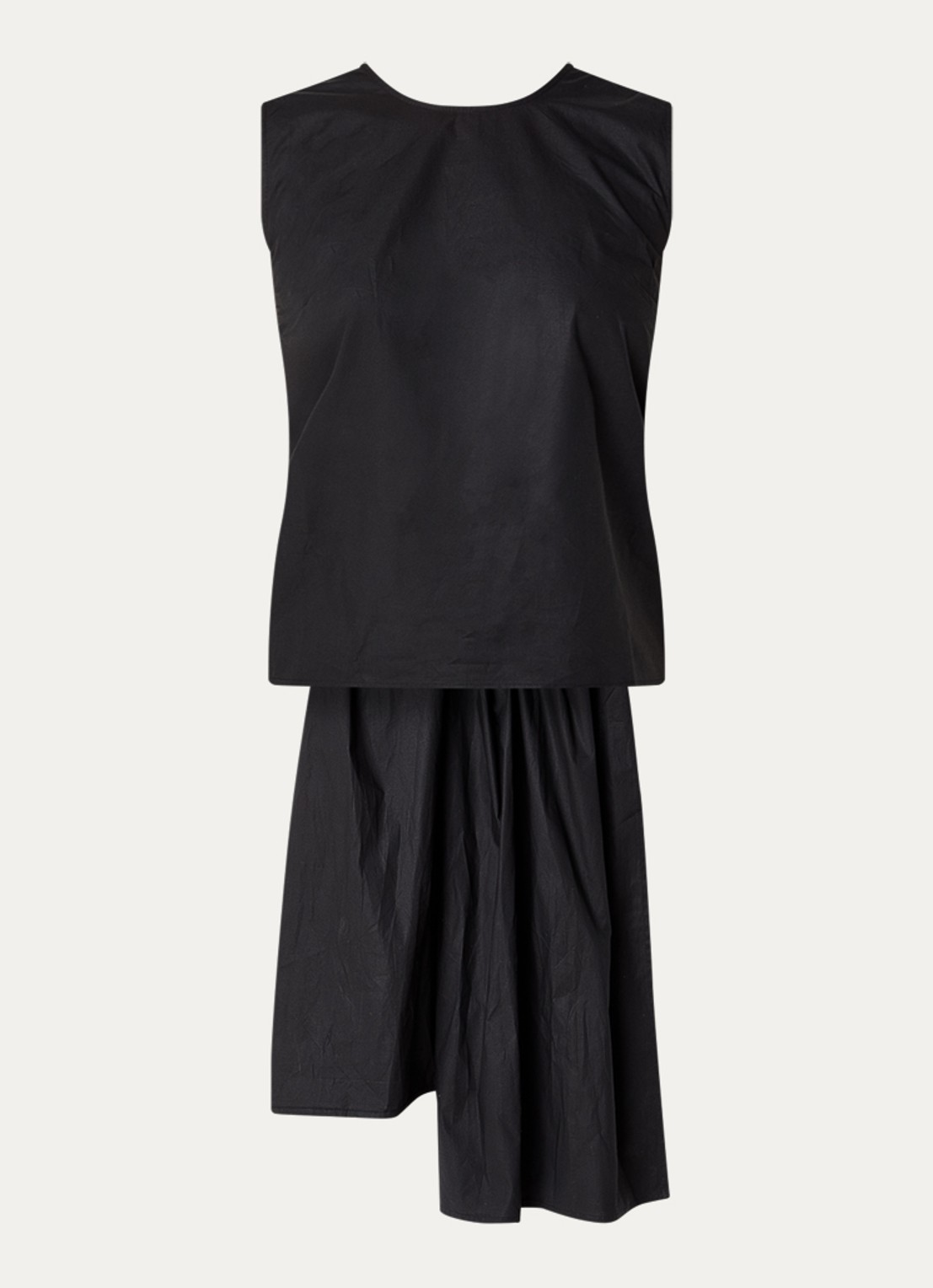 Essentiel Antwerp Jelani top met gestrikt detail en rugdecolleté - voorkant zwart