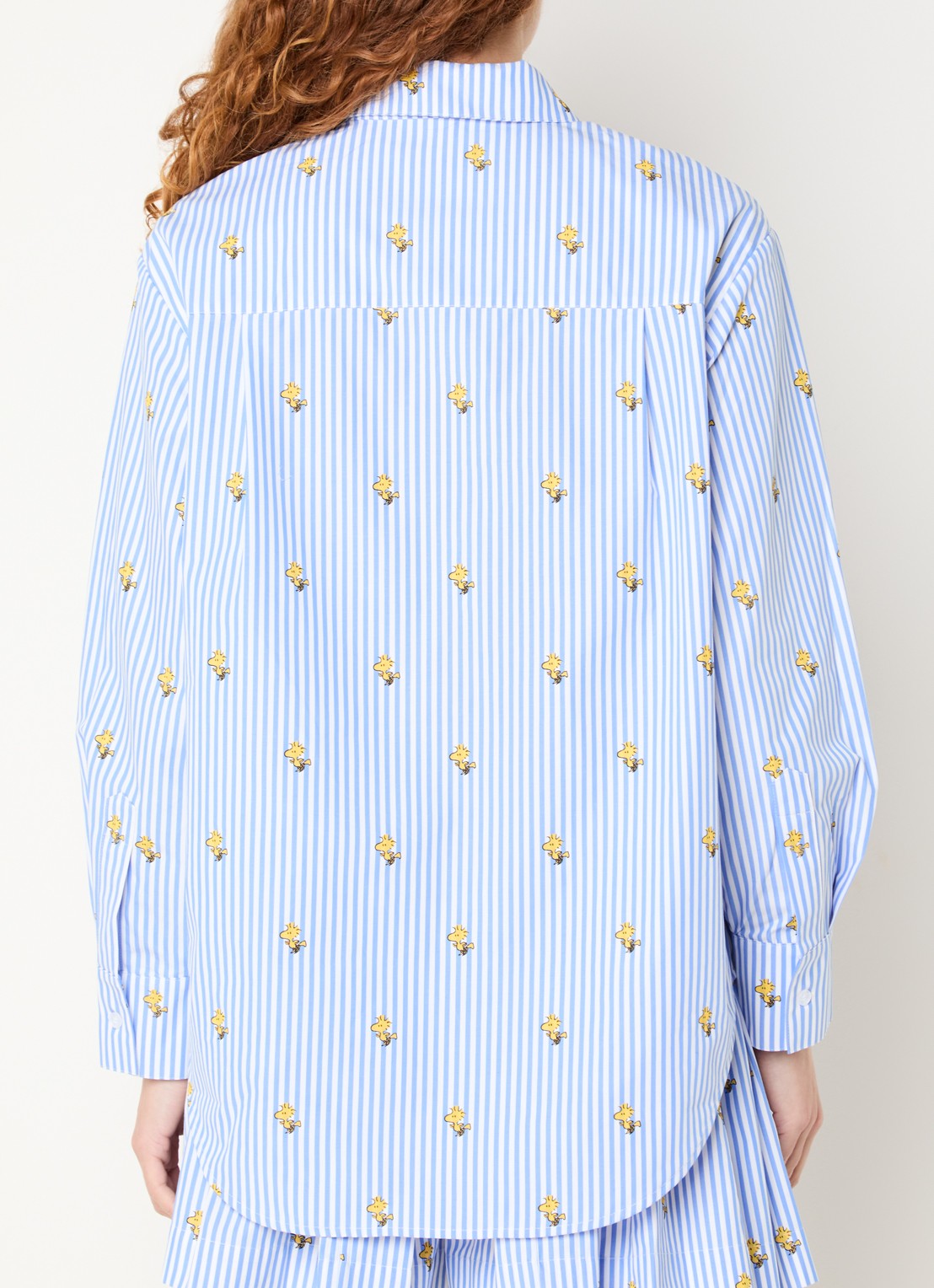 Essentiel Antwerp Jeppermint blouse met print - achterkant 3 blauw