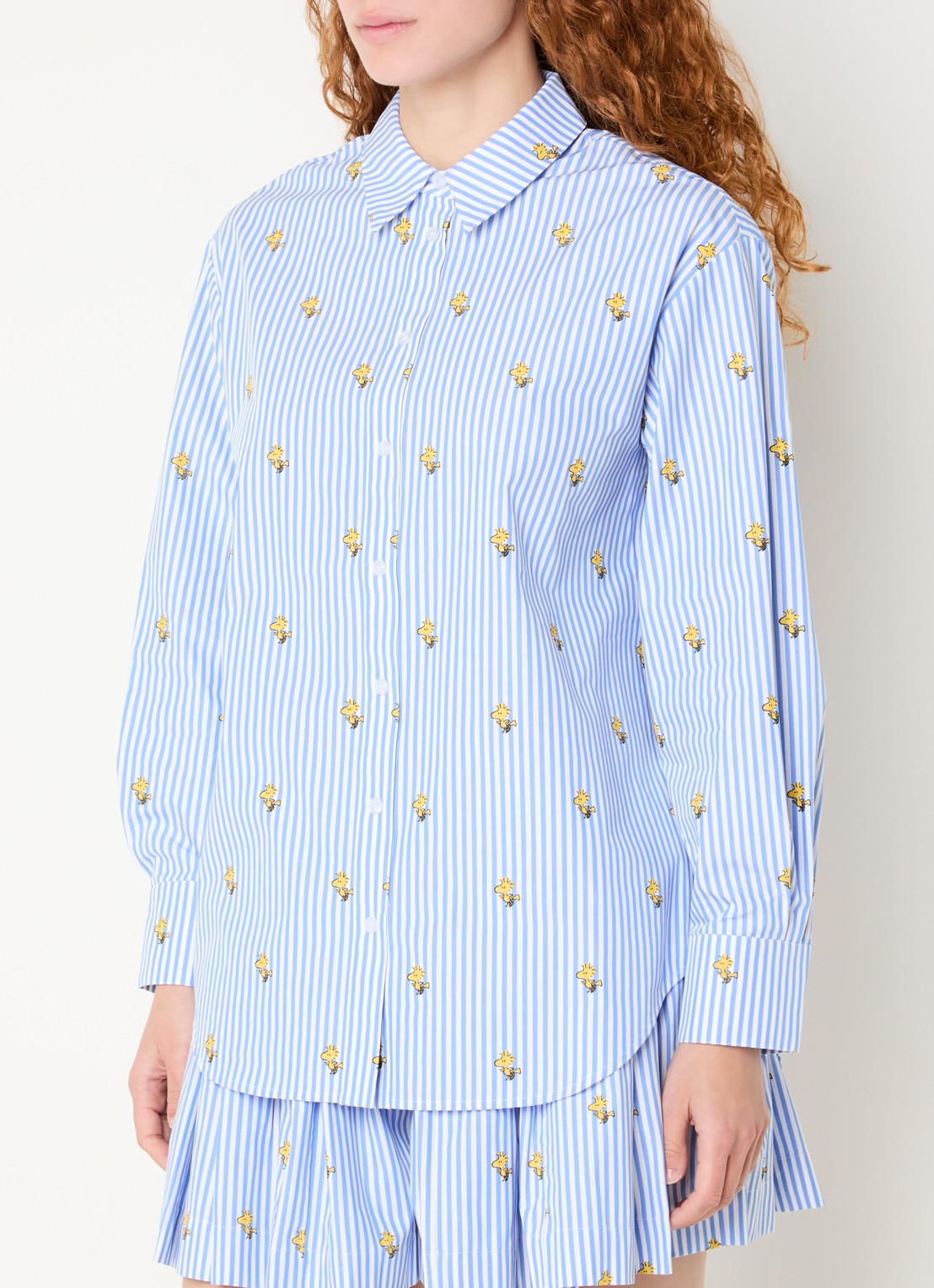 Essentiel Antwerp Jeppermint blouse met print - detail 4 blauw