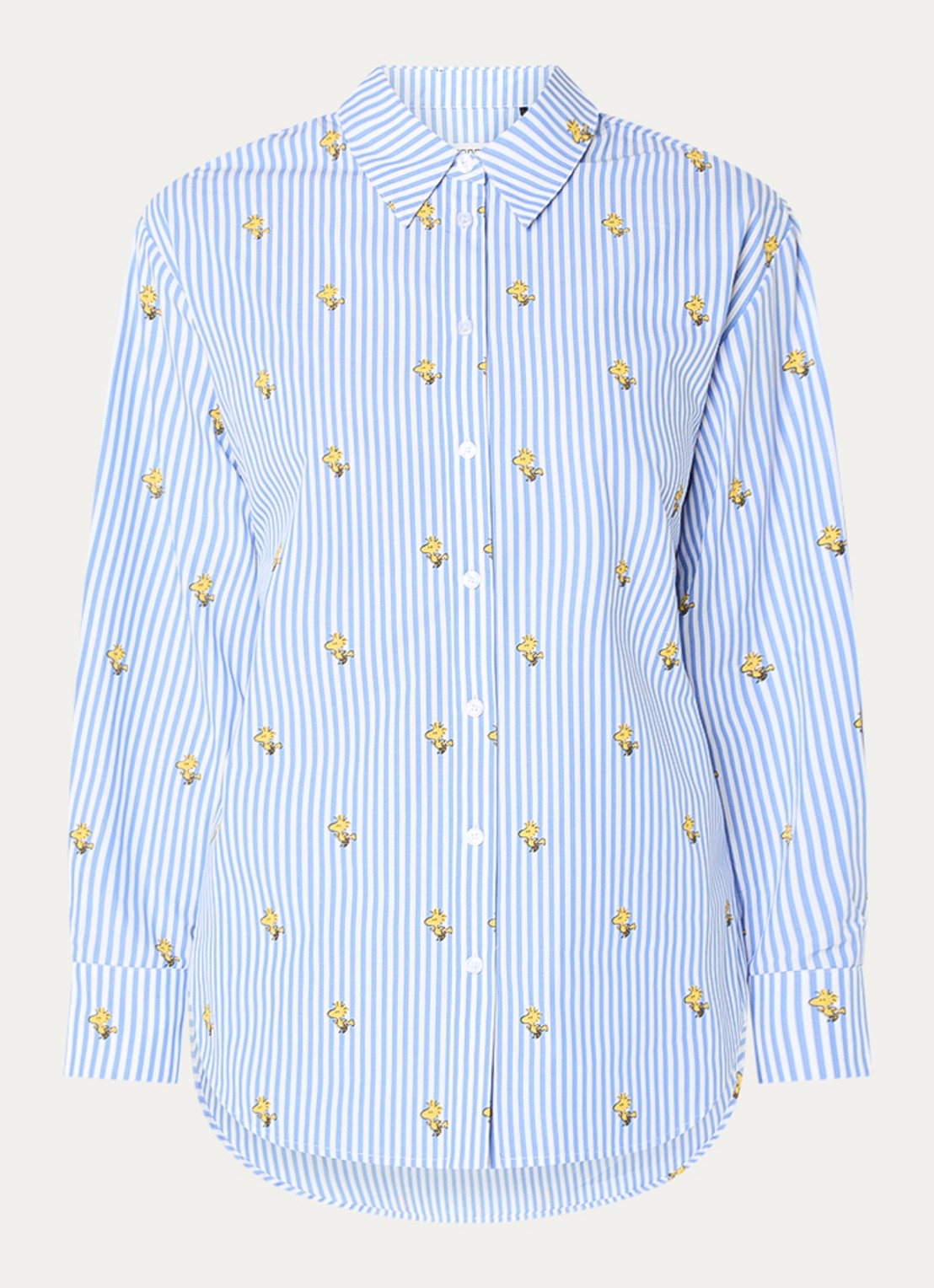 Essentiel Antwerp Jeppermint blouse met print - voorkant blauw