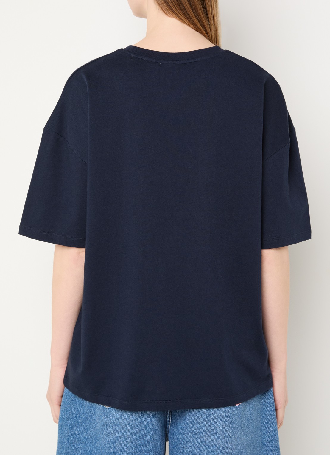 Essentiel Antwerp Jetna T-shirt met logo - achterkant 4 blauw