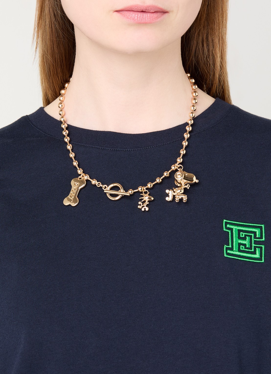 Essentiel Antwerp Jilli ketting met hanger - voorkant 5 goud