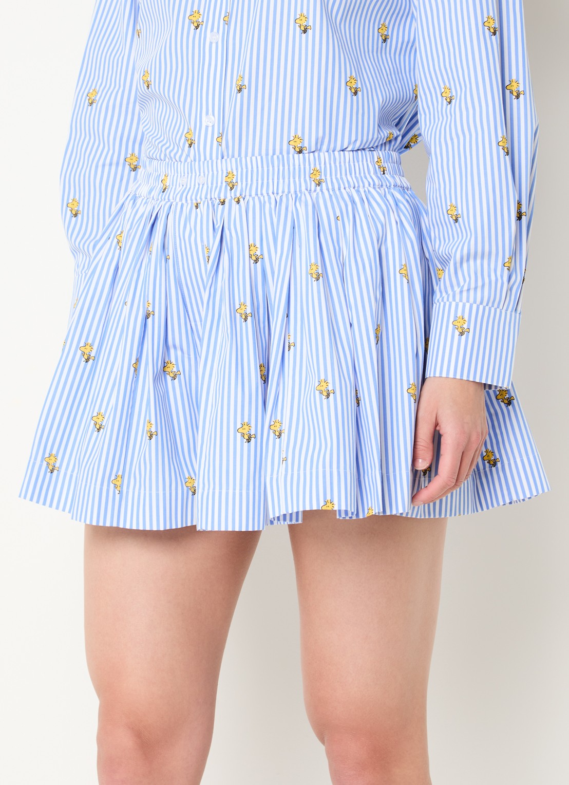 Essentiel Antwerp Jinus geplooide broekrok met print - detail 2 blauw