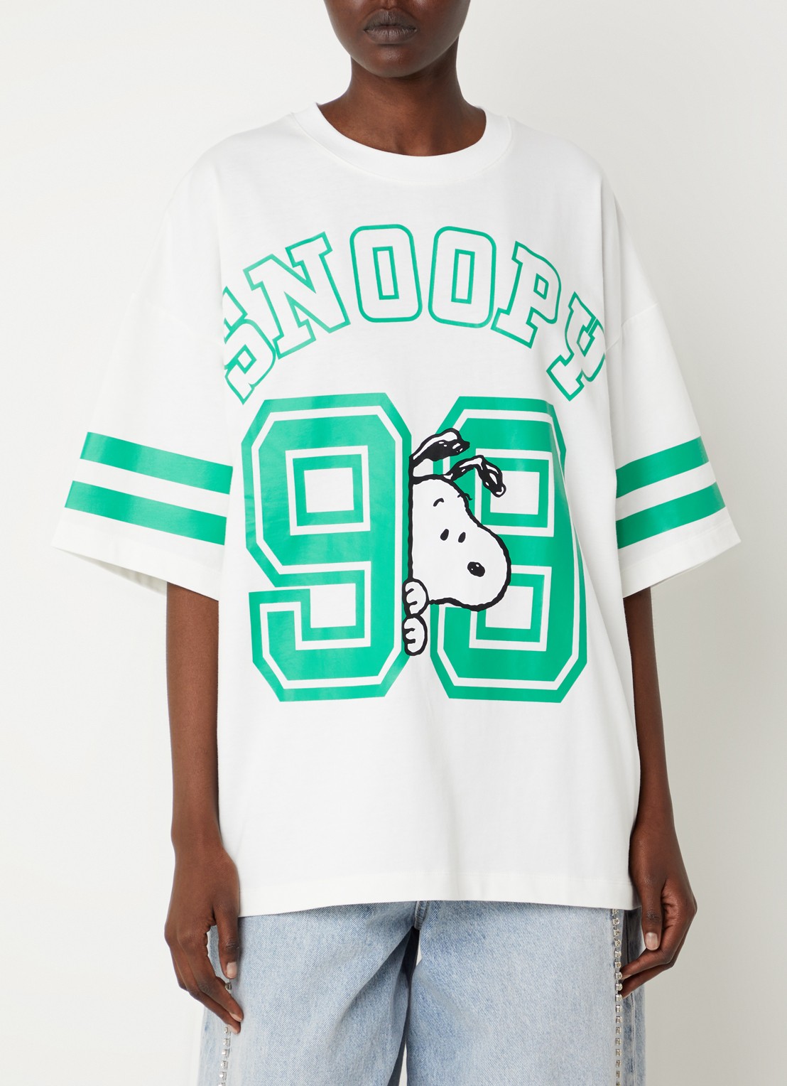 Essentiel Antwerp Joopio T-shirt met front- en backprint - achterkant 4 wit