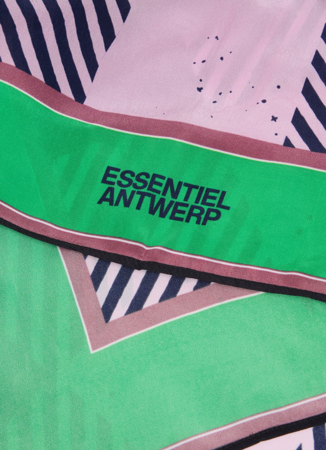 Essentiel Antwerp Joopy sjaal met print  - detail 3 lila