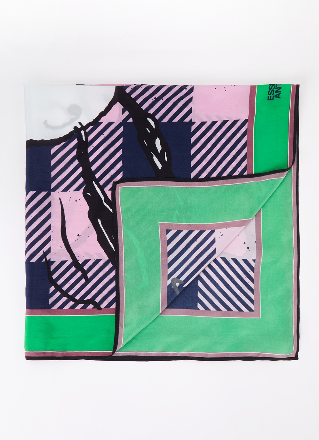 Essentiel Antwerp Joopy sjaal met print  - voorkant lila