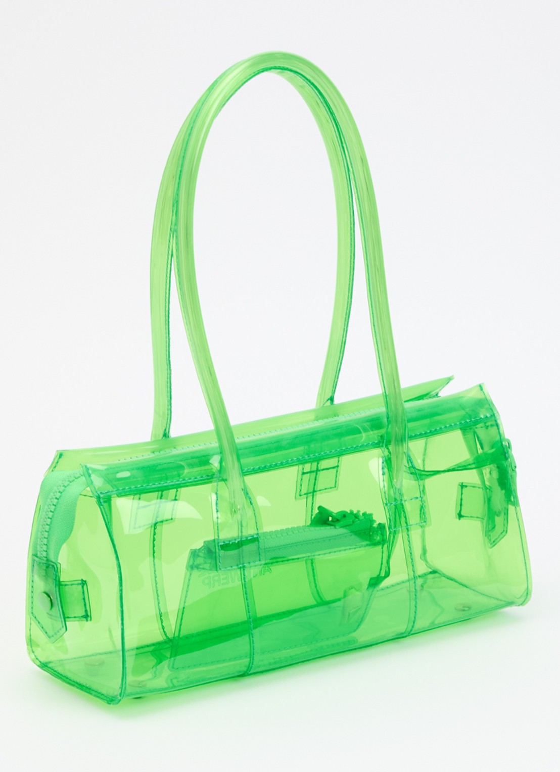 Essentiel Antwerp Joway schoudertas met logo  - achterkant groen