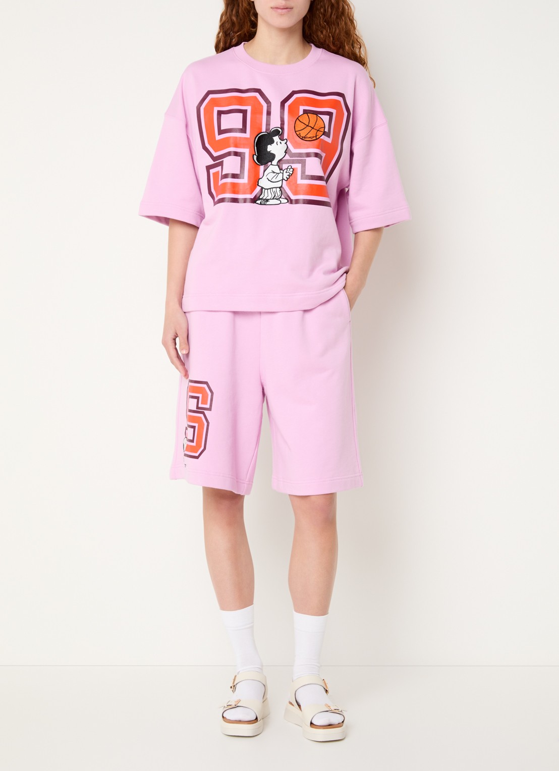 Essentiel Antwerp Jumpi sweater met front- en backprint - voorkant 2 donkerrood