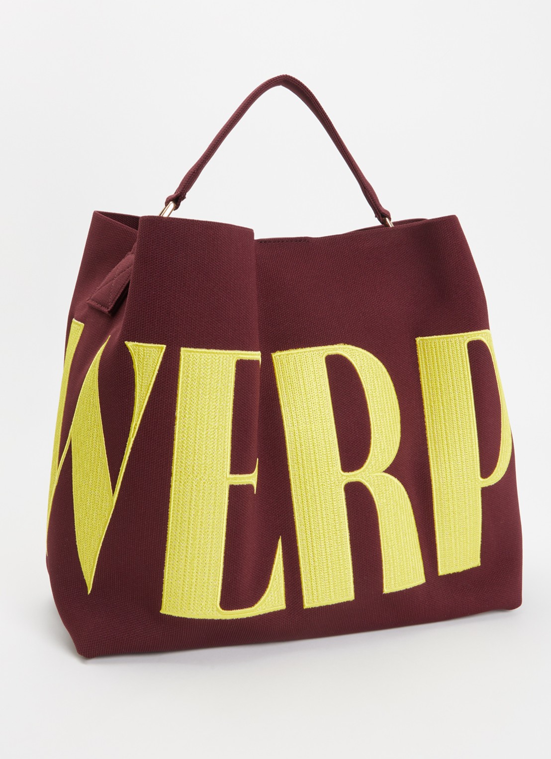 Essentiel Antwerp Karoll shopper met logoborduring en afneembare schouderriem - achterkant 5 aubergine