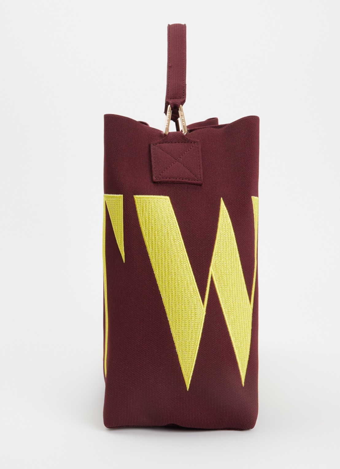Essentiel Antwerp Karoll shopper met logoborduring en afneembare schouderriem - detail 2 aubergine