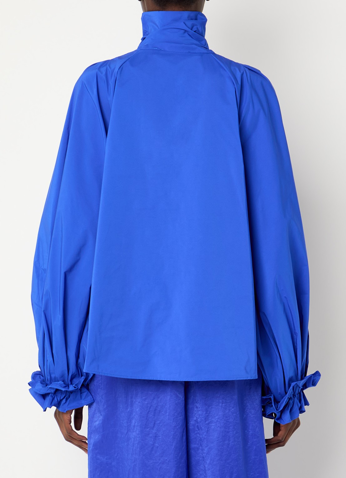 Essentiel Antwerp Kelly blouse met sjaalkraag  - achterkant 4 kobaltblauw