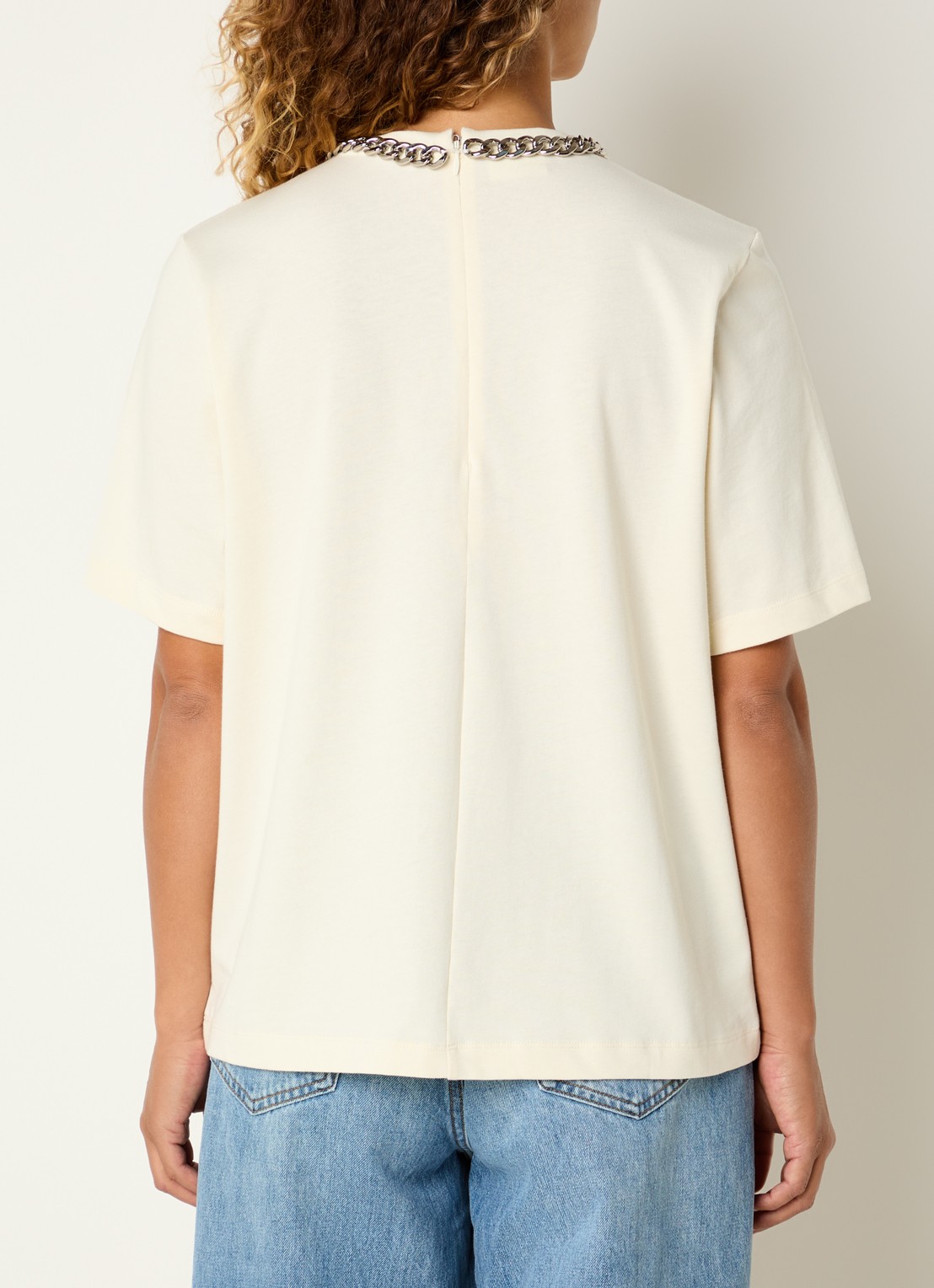 Essentiel Antwerp Klaim T-shirt met stretch - achterkant 4 creme