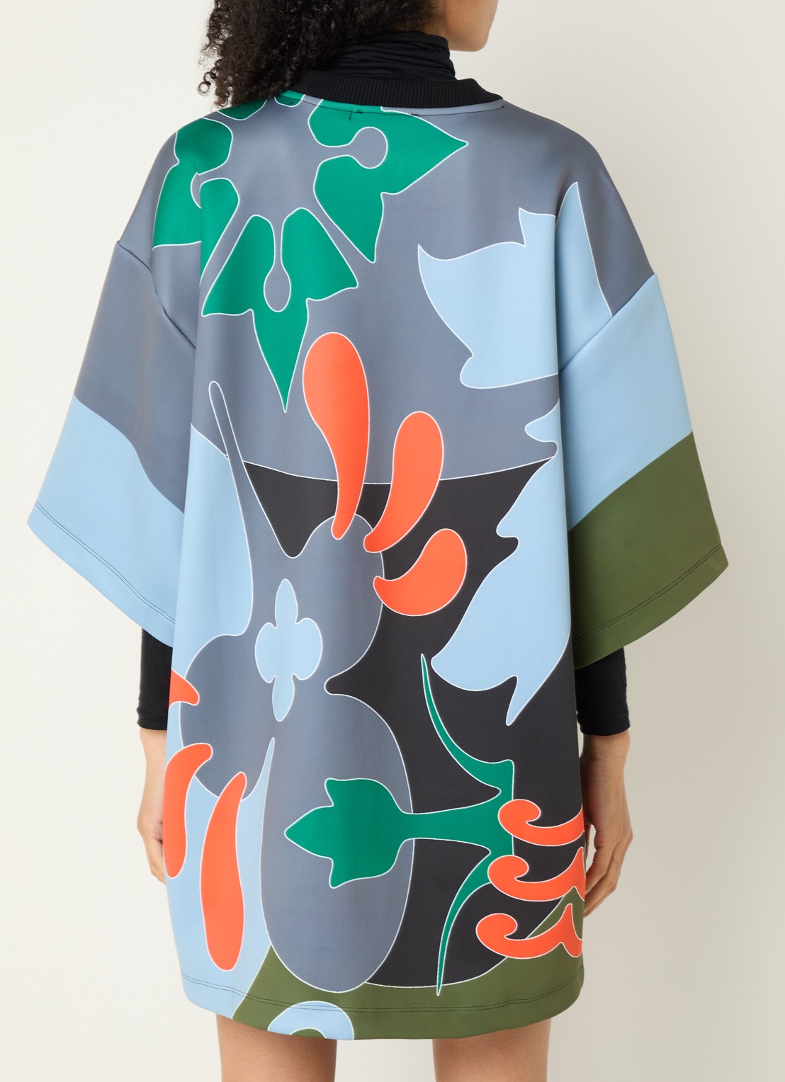 Essentiel Antwerp Klassic mini T-shirt jurk met print - achterkant grijs